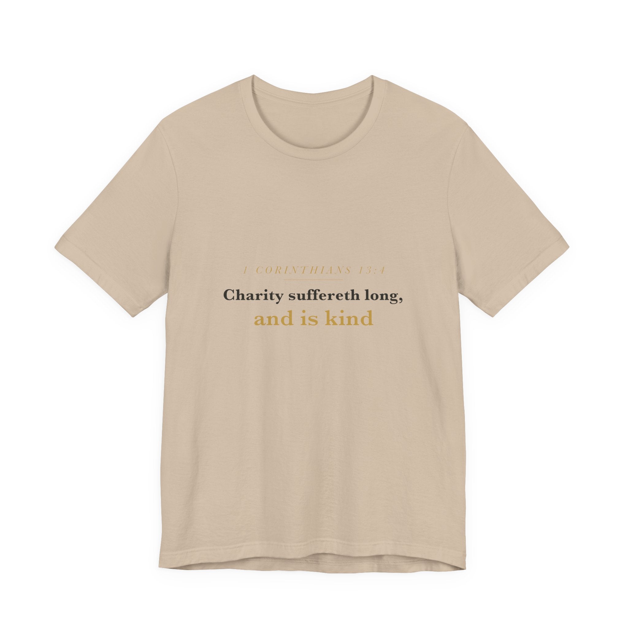 Charity Suffereth Long — 1 Corinthians 13:4 Scripture Tee · Light