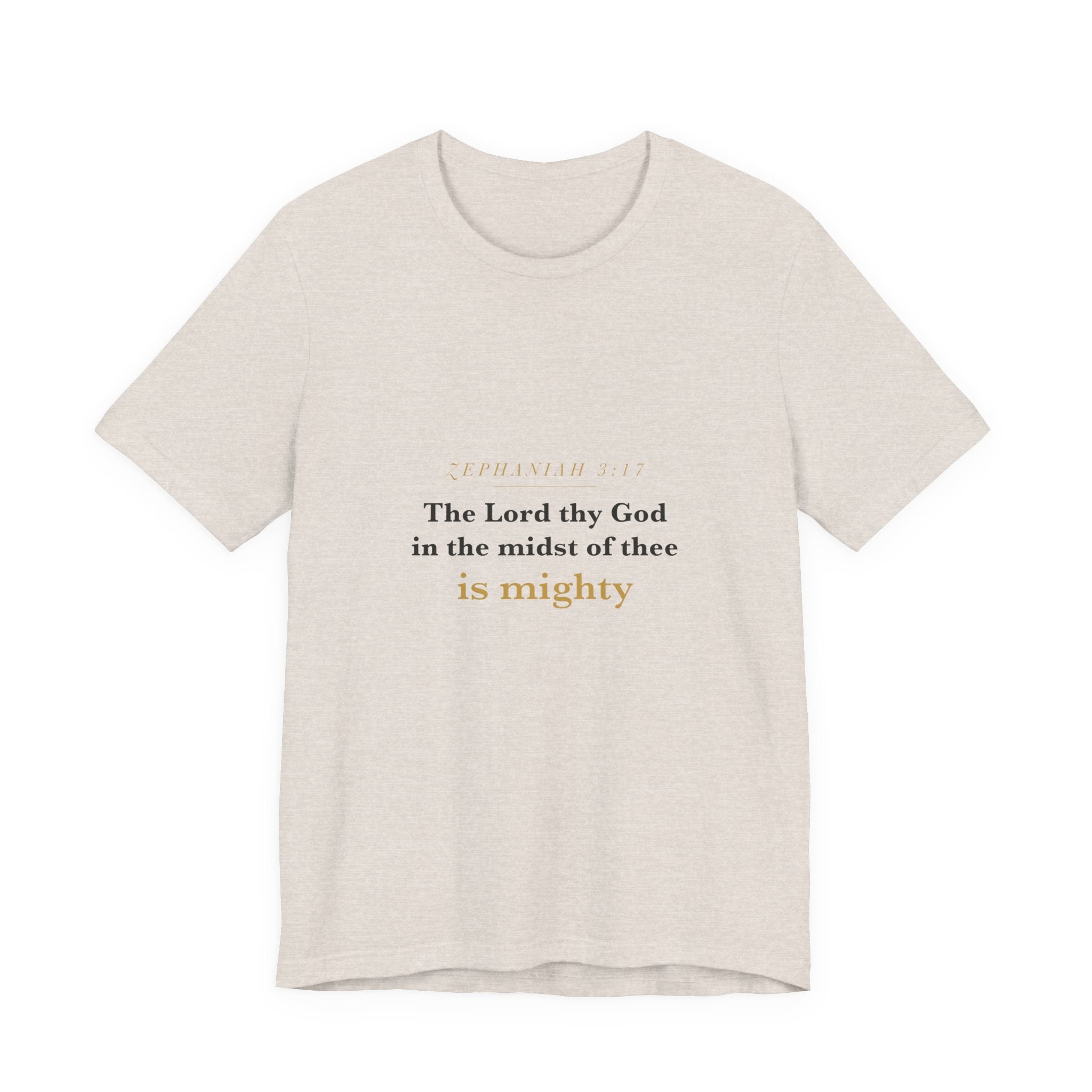 In the Midst of Thee — Zephaniah 3:17 Scripture Tee · Light
