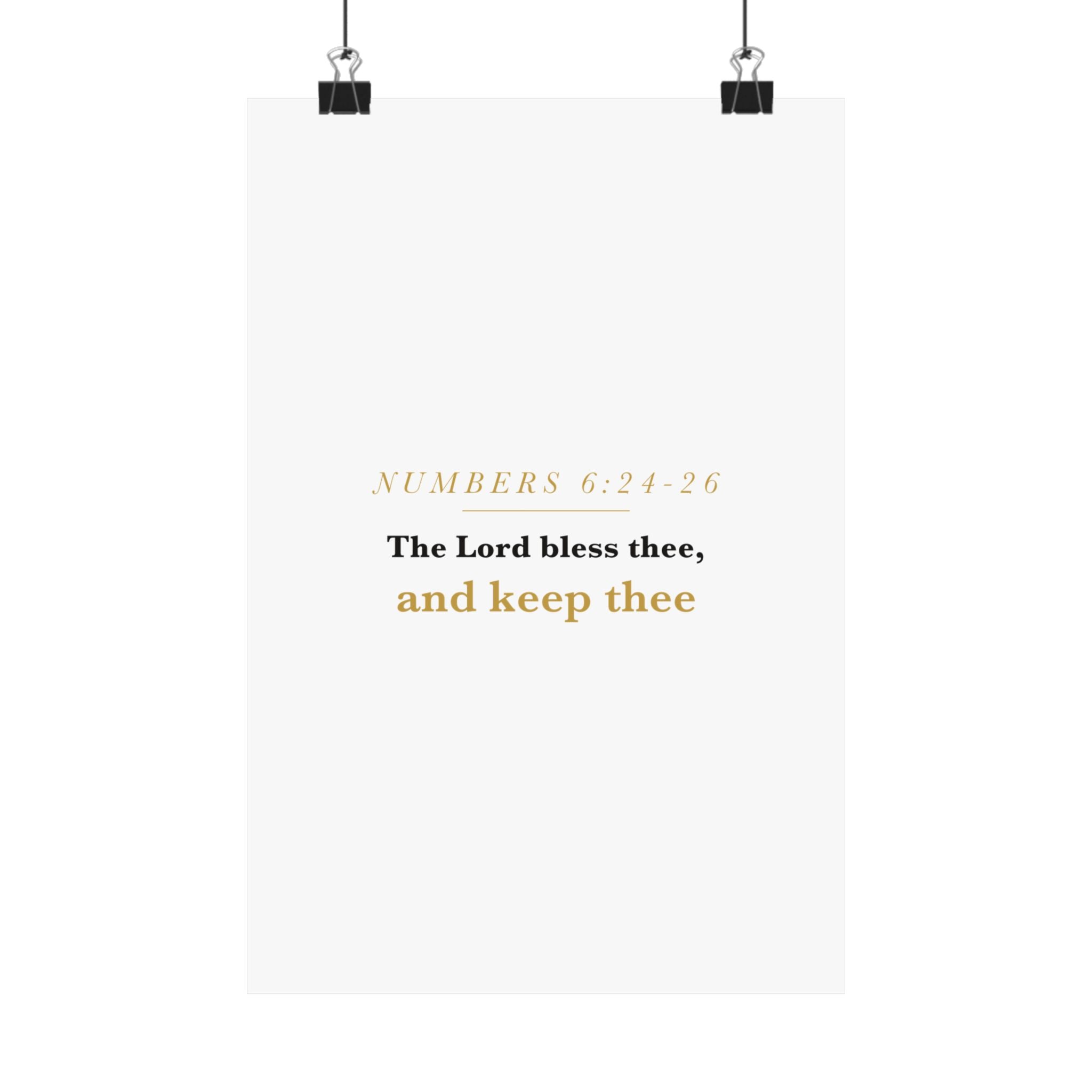 Bless Thee & Keep Thee — Aaronic Blessing Keepsake Poster