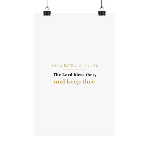 Bless Thee & Keep Thee — Aaronic Blessing Keepsake Poster