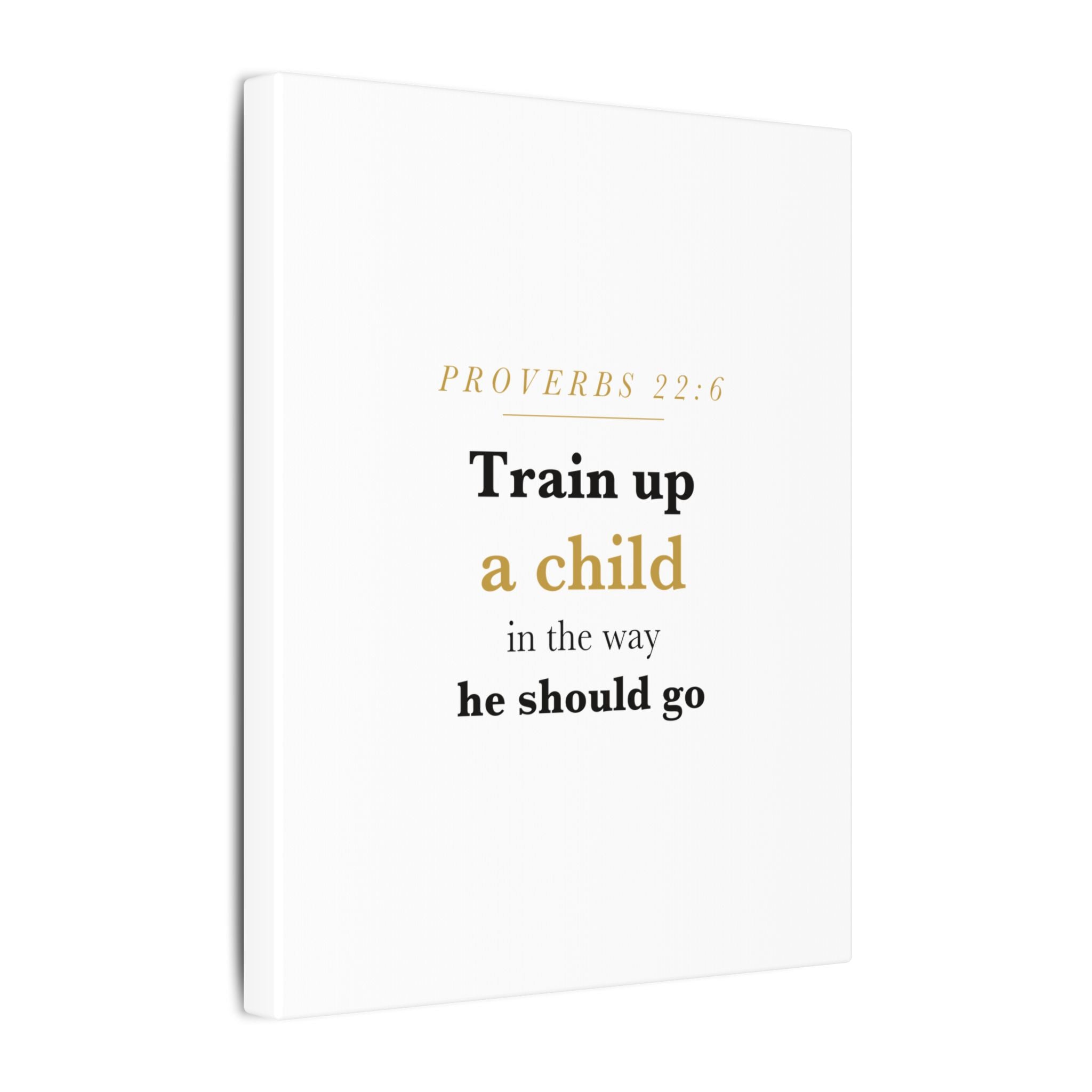 Little Sapling — "Train Up a Child" Nursery Canvas