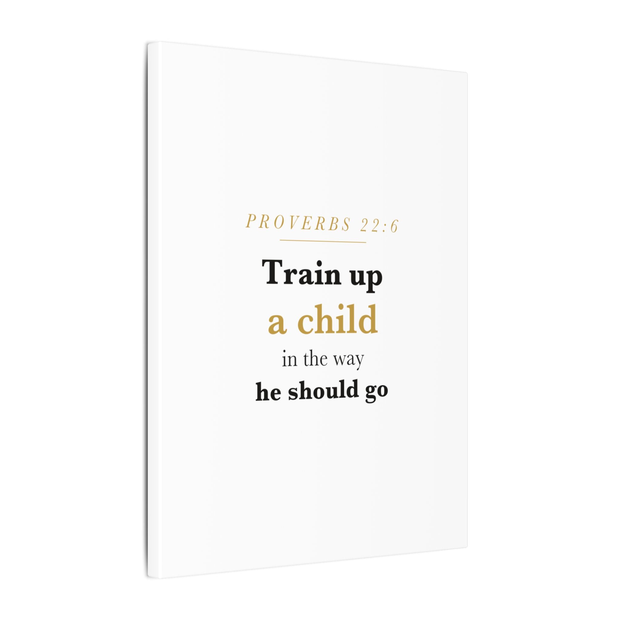 Little Sapling — "Train Up a Child" Nursery Canvas