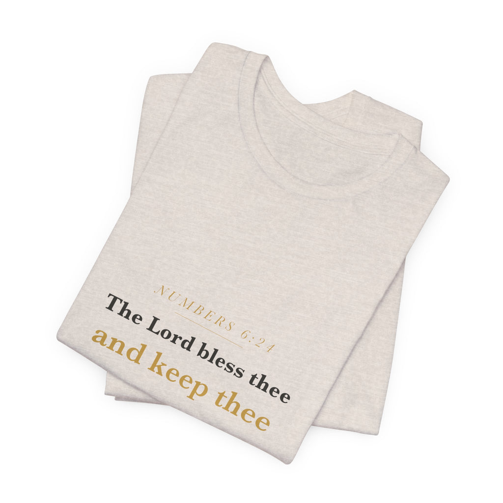 The Lord Bless Thee — Numbers 6:24 Scripture Tee · Light