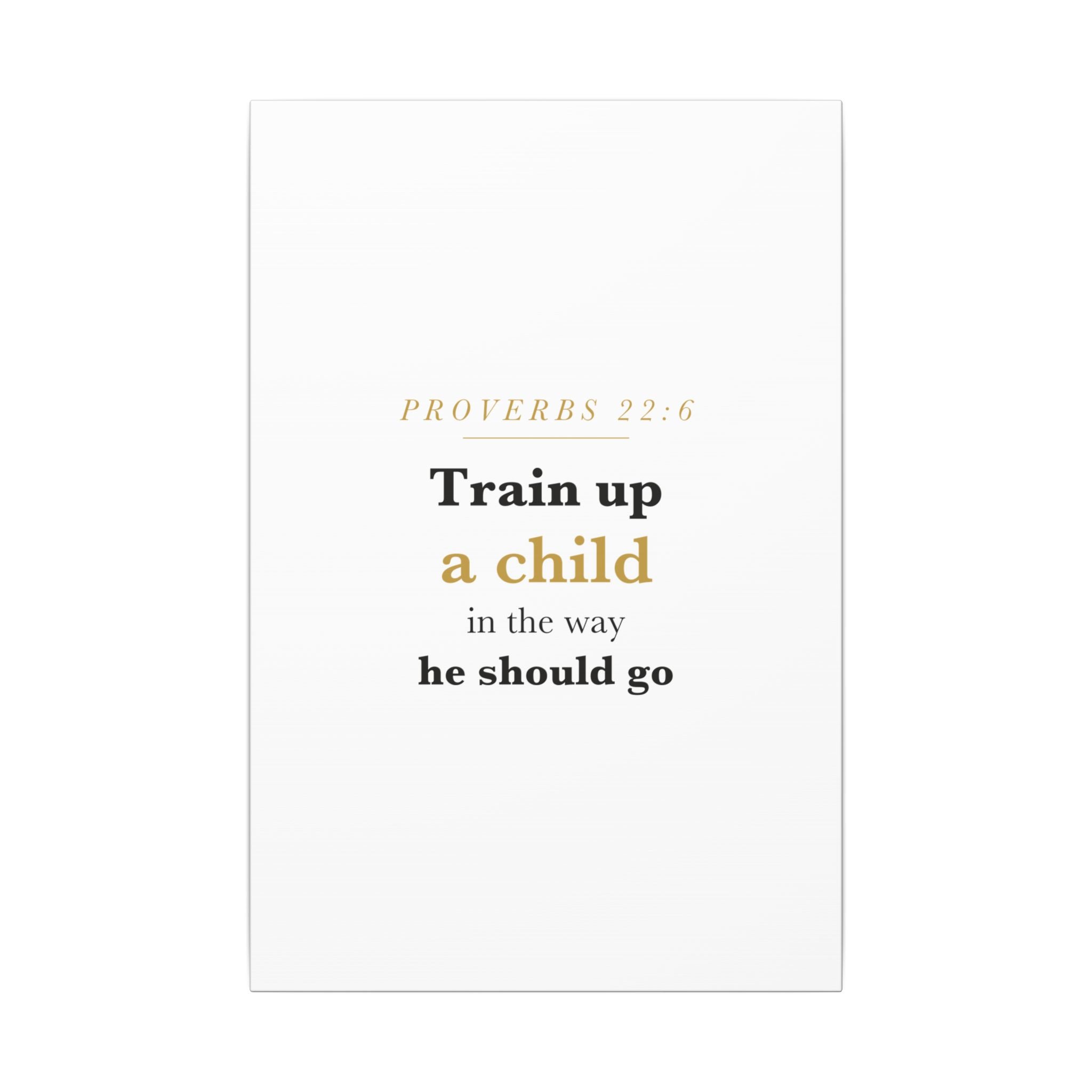Little Sapling — "Train Up a Child" Nursery Canvas