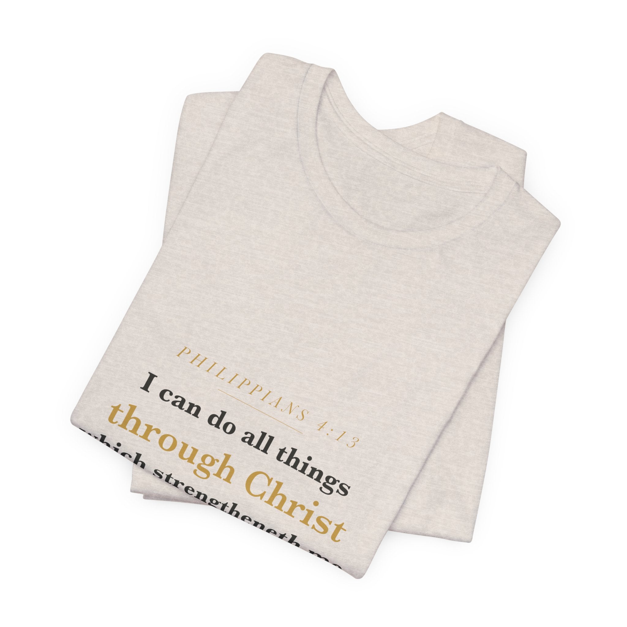 I Can Do All Things — Philippians 4:13 Scripture Tee · Light