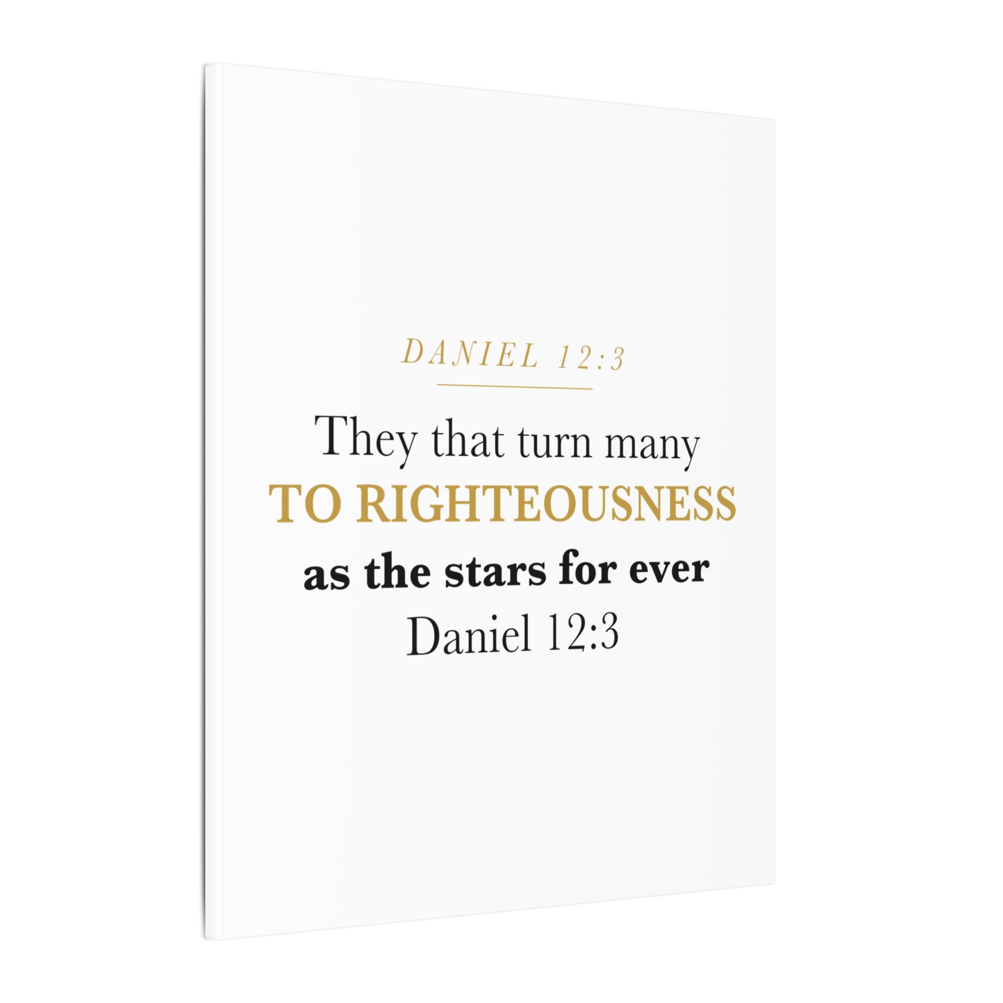 Turn Many to Righteousness Daniel 12:3 Christian Teacher Classroom Wall Art Canvas