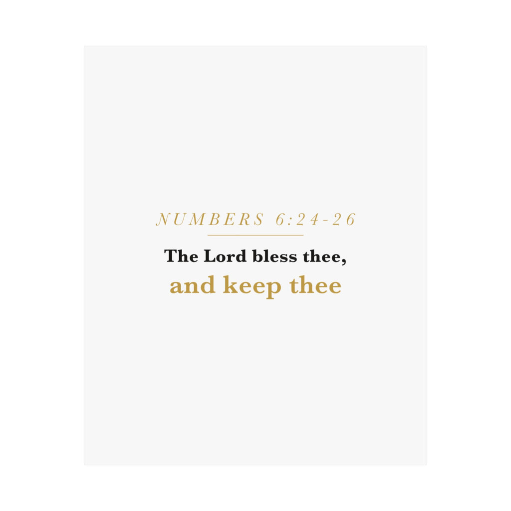 Bless Thee & Keep Thee — Aaronic Blessing Keepsake Poster