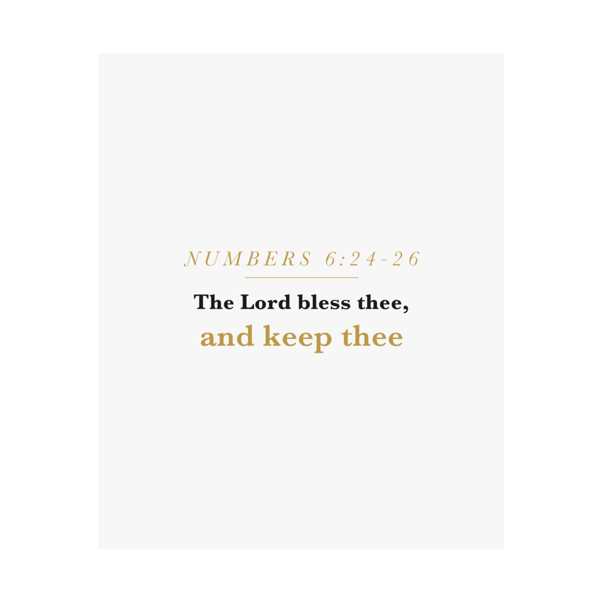 Bless Thee & Keep Thee — Aaronic Blessing Keepsake Poster