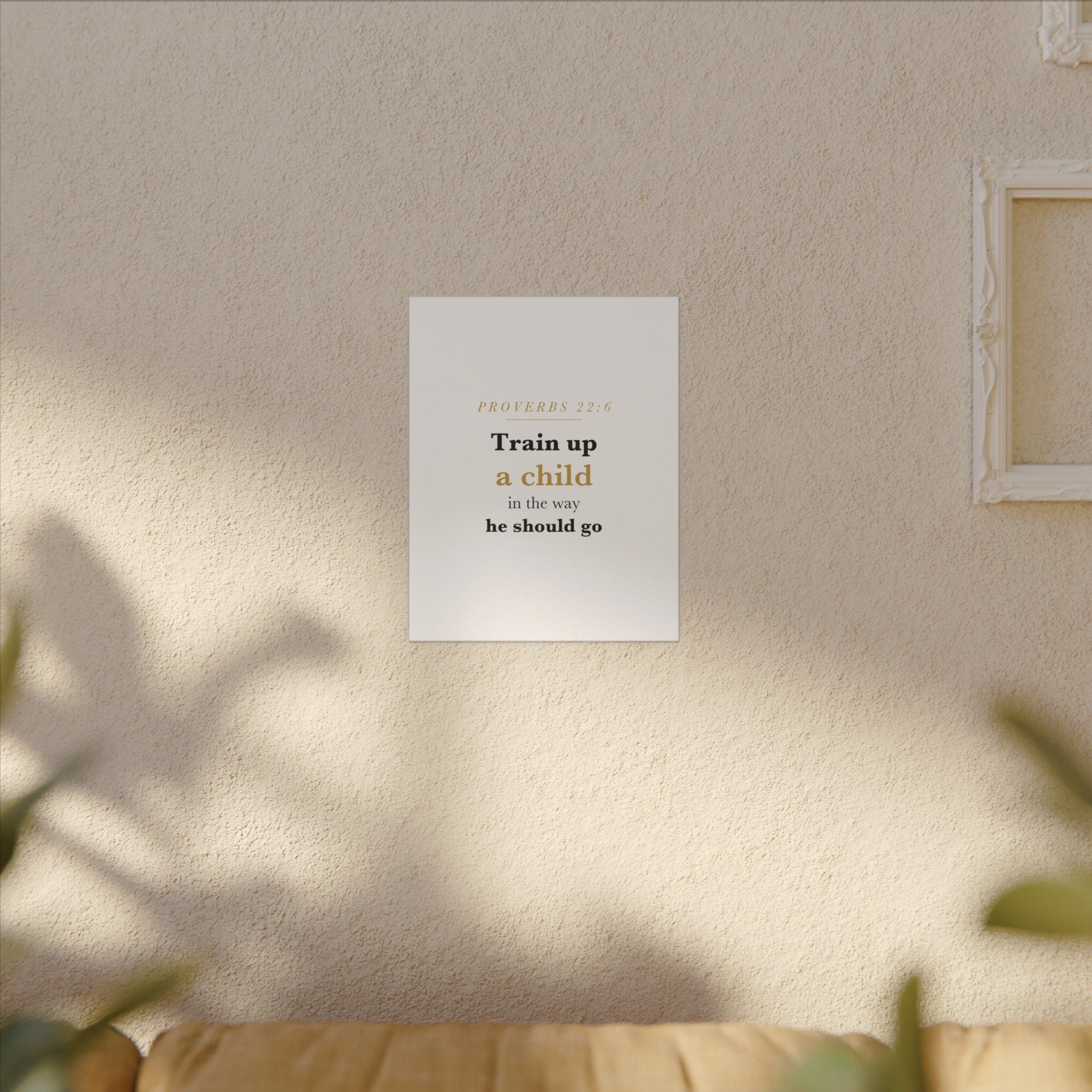 Little Sapling — "Train Up a Child" Nursery Canvas