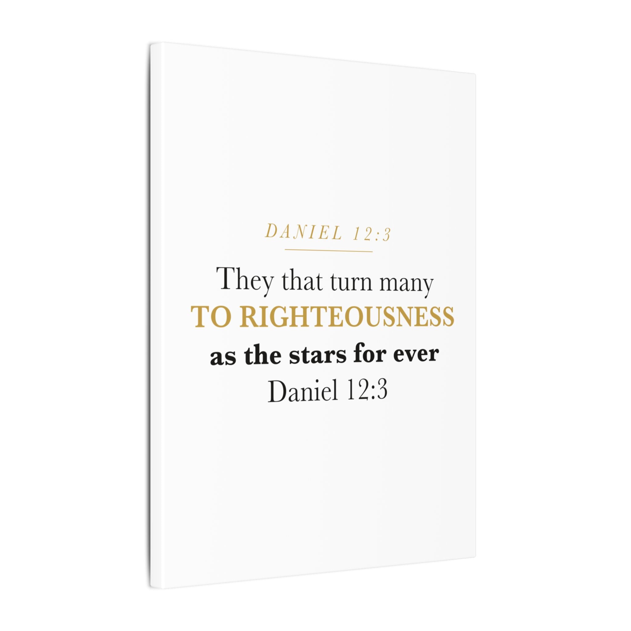 Turn Many to Righteousness Daniel 12:3 Christian Teacher Classroom Wall Art Canvas