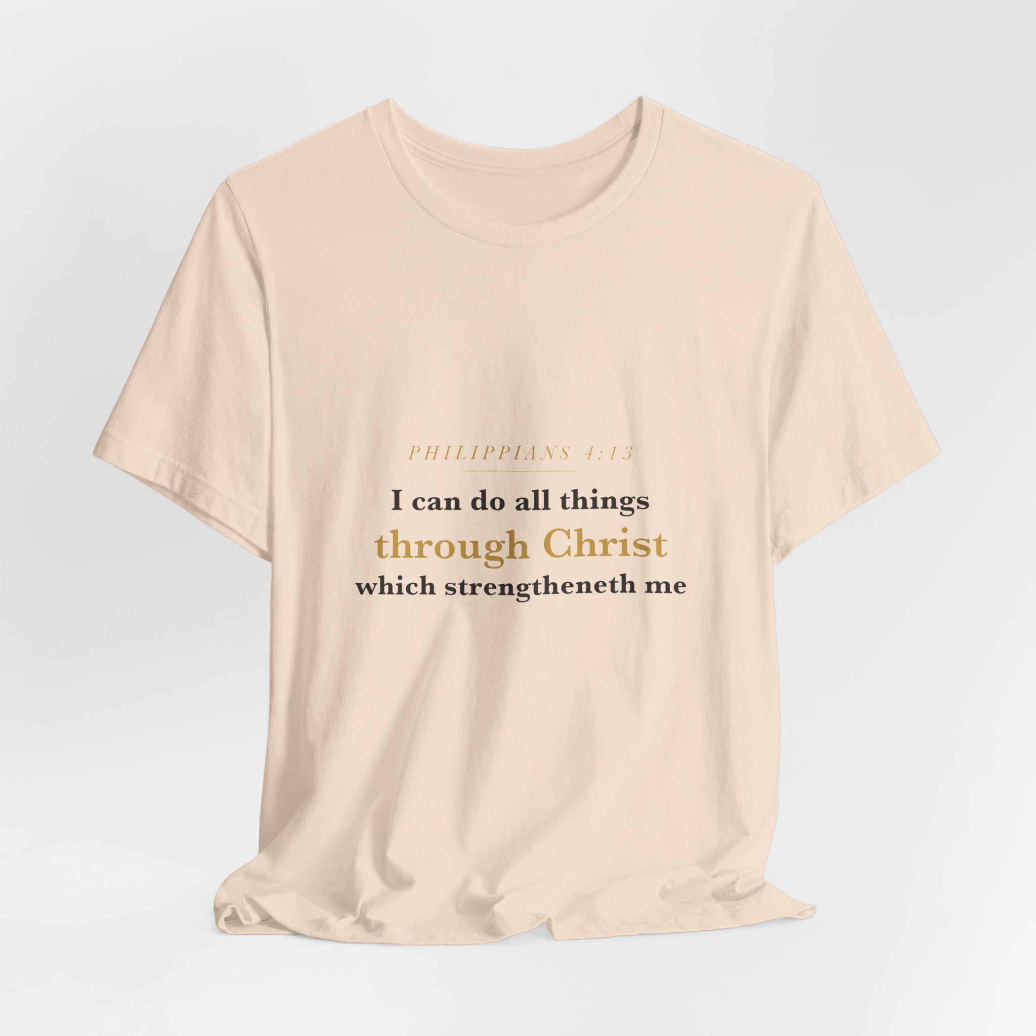 I Can Do All Things — Philippians 4:13 Scripture Tee · Light