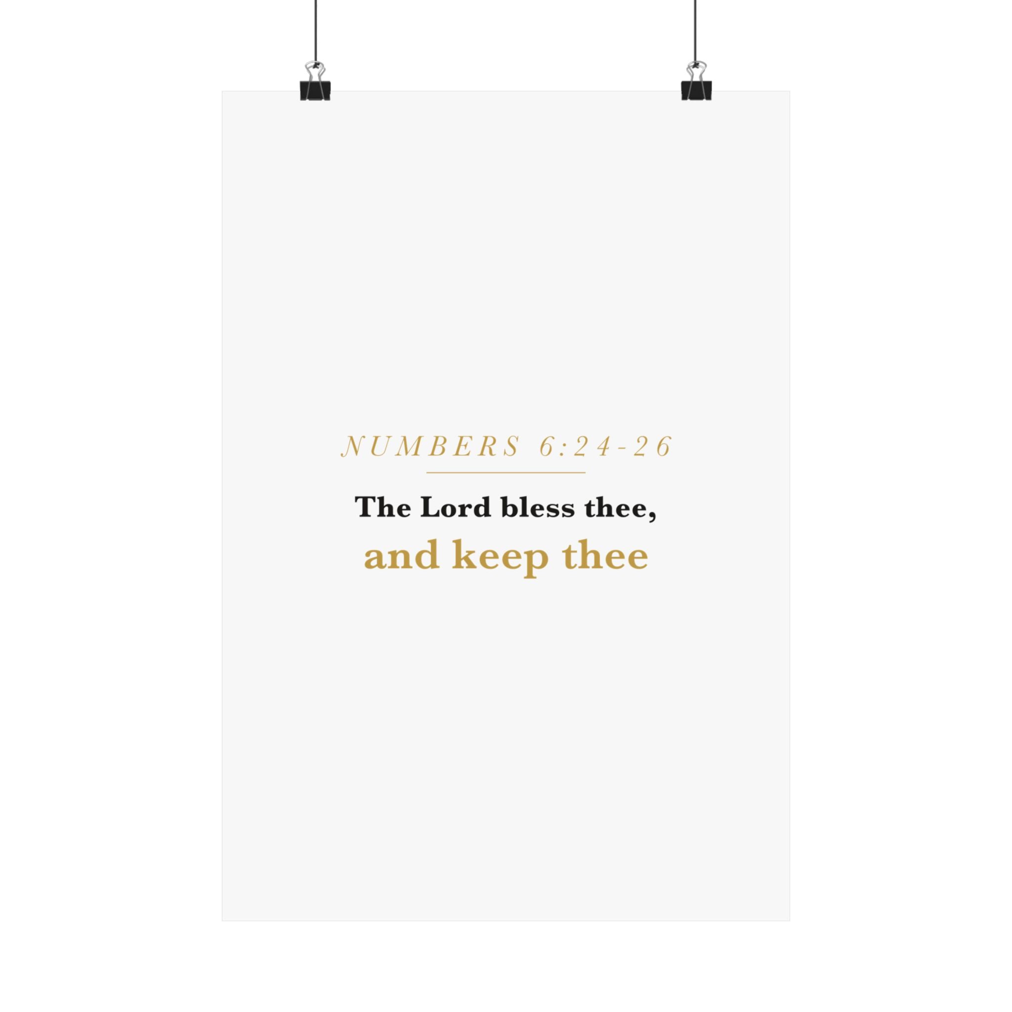 Bless Thee & Keep Thee — Aaronic Blessing Keepsake Poster