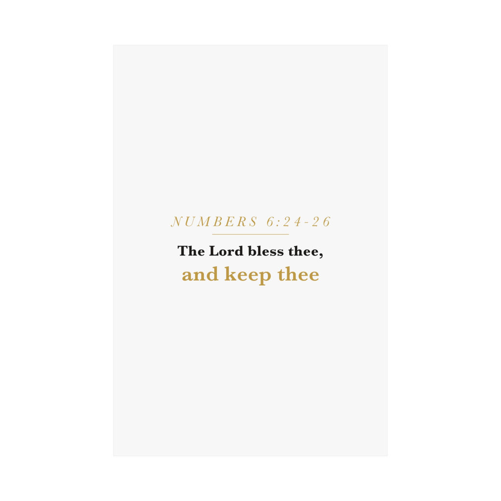 Bless Thee & Keep Thee — Aaronic Blessing Keepsake Poster