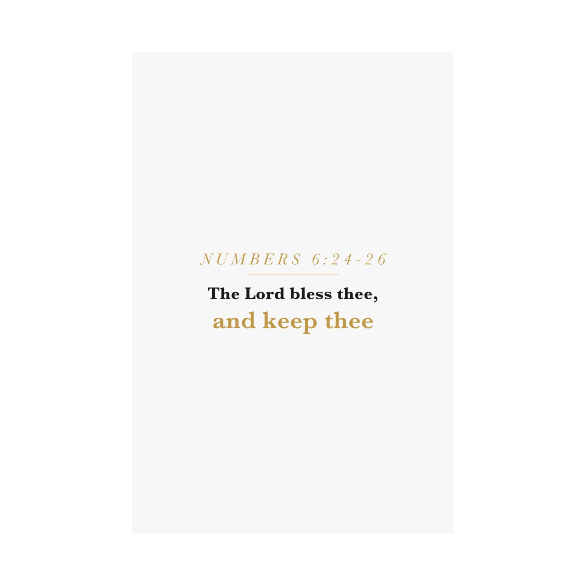 Bless Thee & Keep Thee — Aaronic Blessing Keepsake Poster