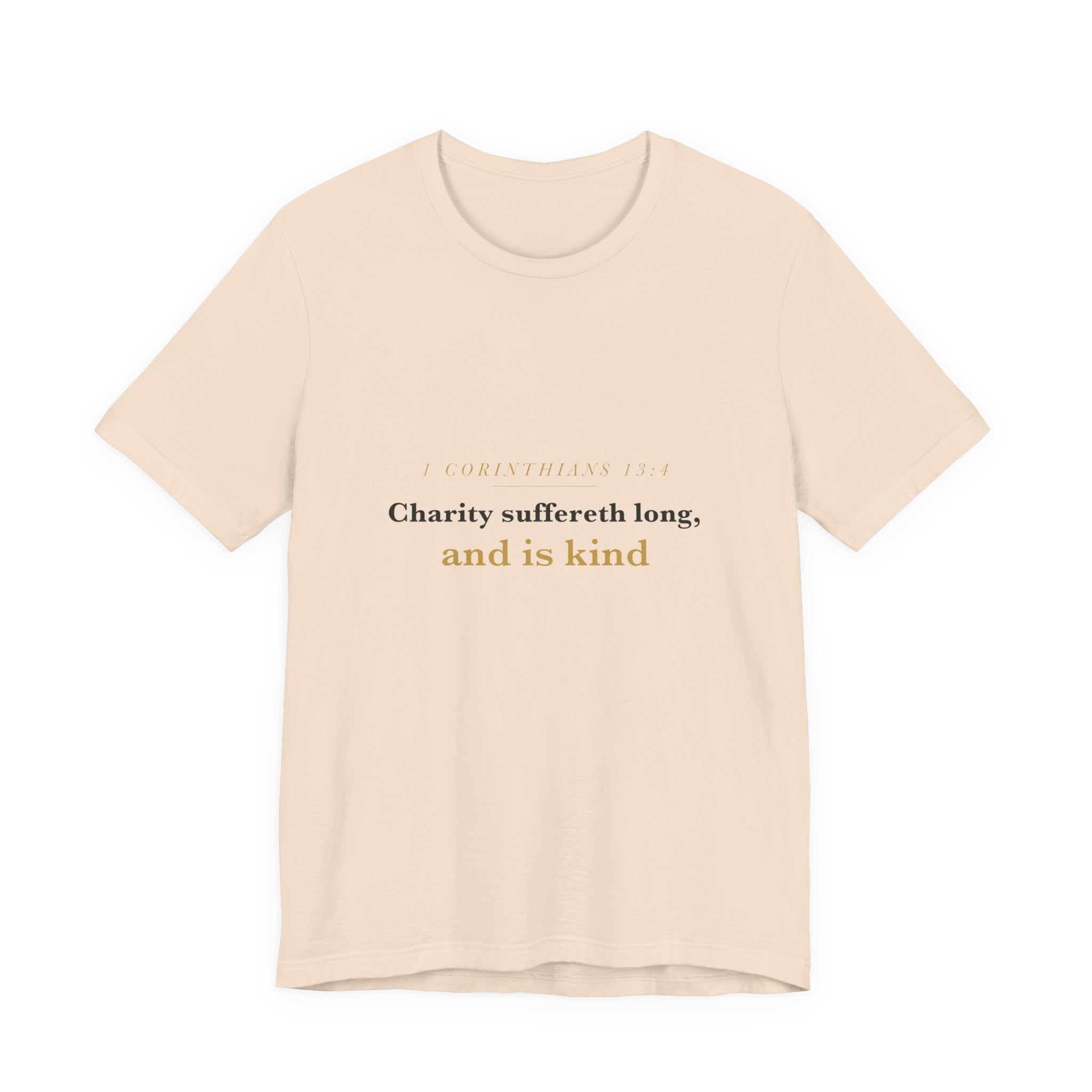 Charity Suffereth Long — 1 Corinthians 13:4 Scripture Tee · Light