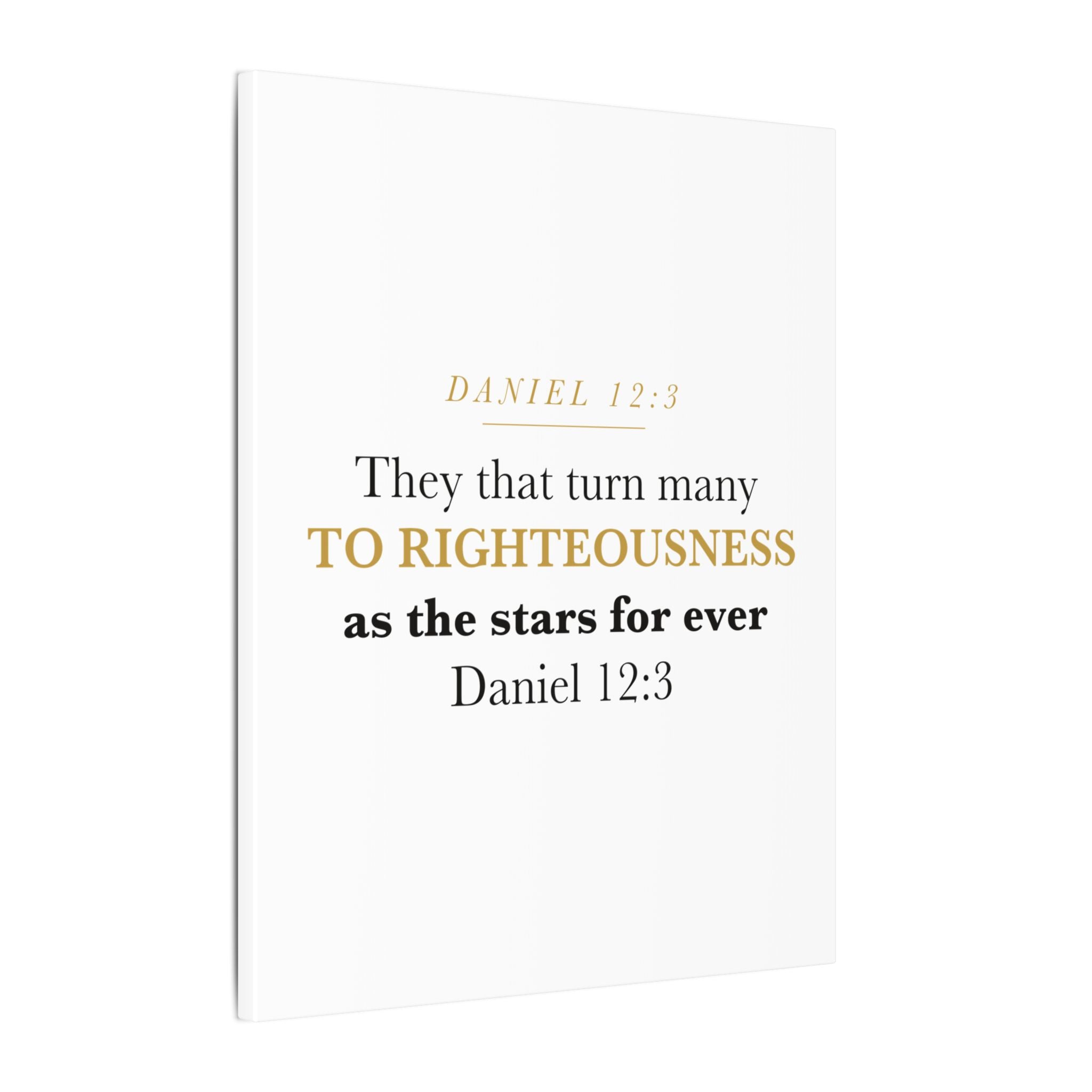 Turn Many to Righteousness Daniel 12:3 Christian Teacher Classroom Wall Art Canvas