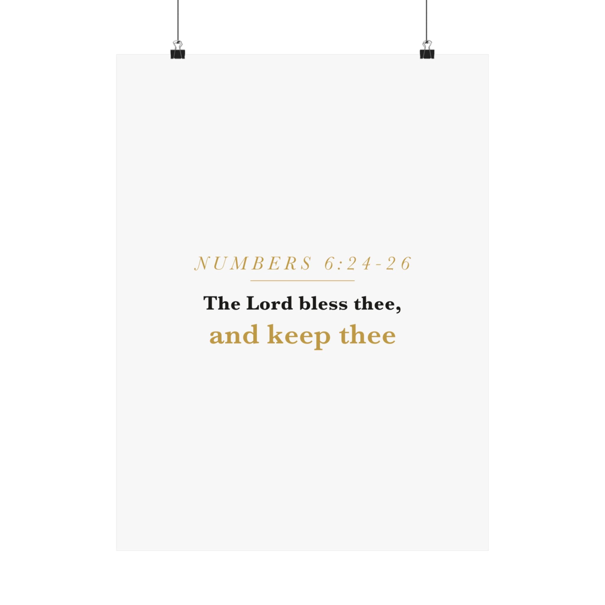 Bless Thee & Keep Thee — Aaronic Blessing Keepsake Poster