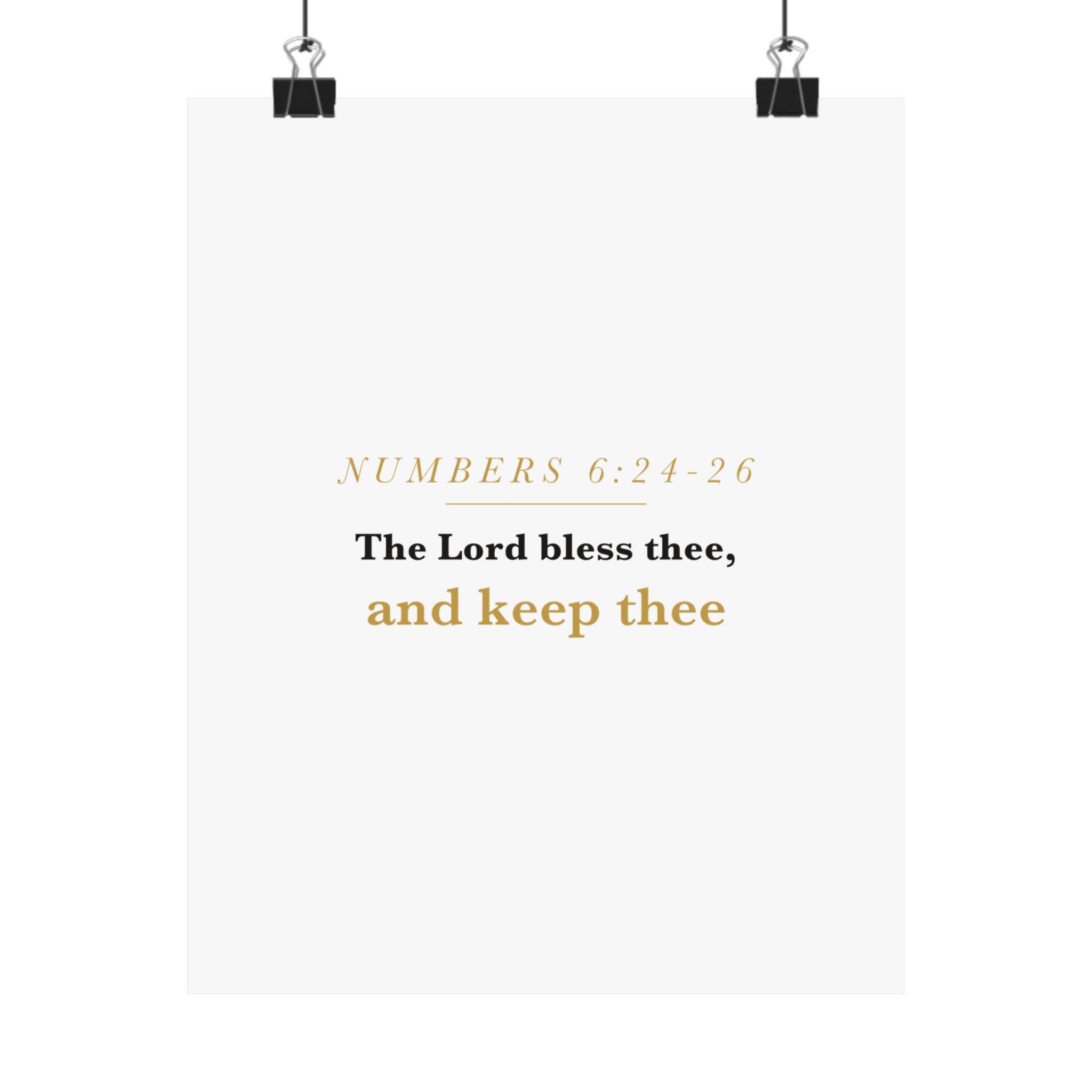 Bless Thee & Keep Thee — Aaronic Blessing Keepsake Poster