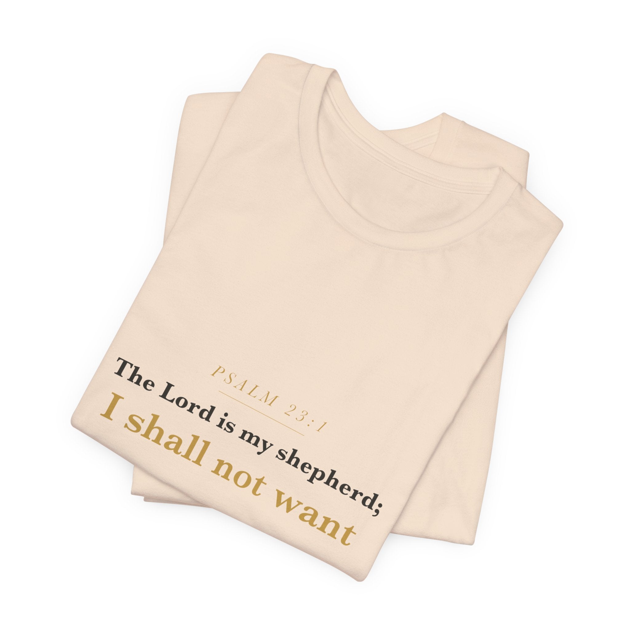 The Lord Is My Shepherd — Psalm 23:1 Scripture Tee · Light