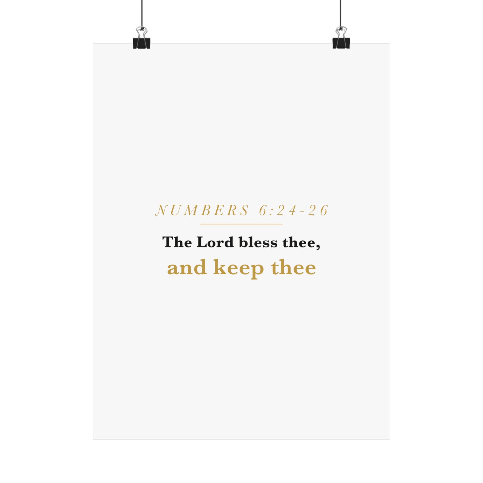 Bless Thee & Keep Thee — Aaronic Blessing Keepsake Poster