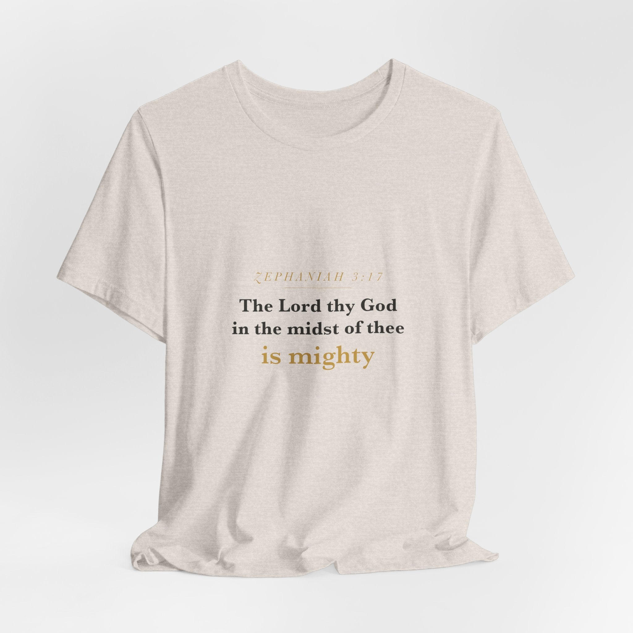 In the Midst of Thee — Zephaniah 3:17 Scripture Tee · Light