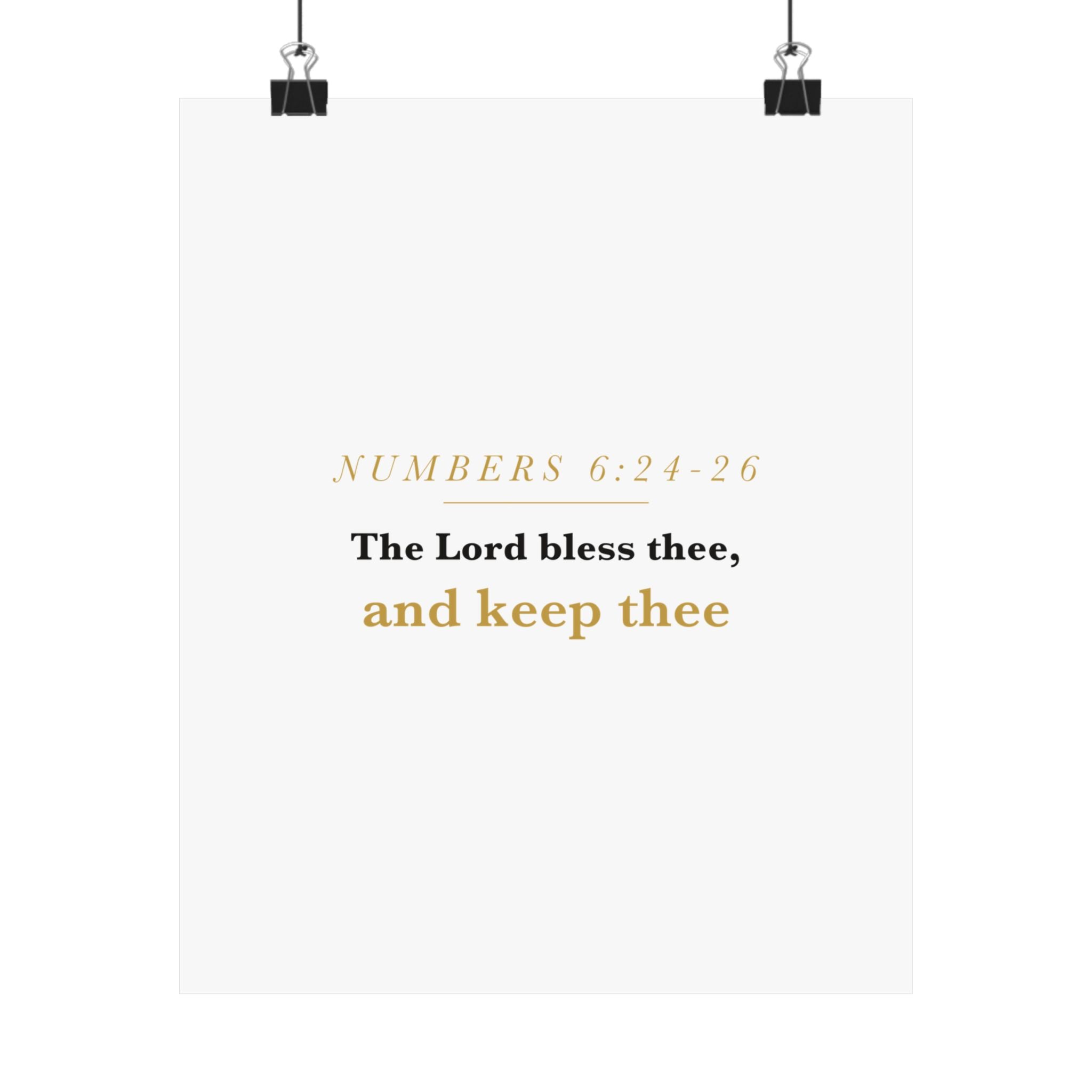 Bless Thee & Keep Thee — Aaronic Blessing Keepsake Poster