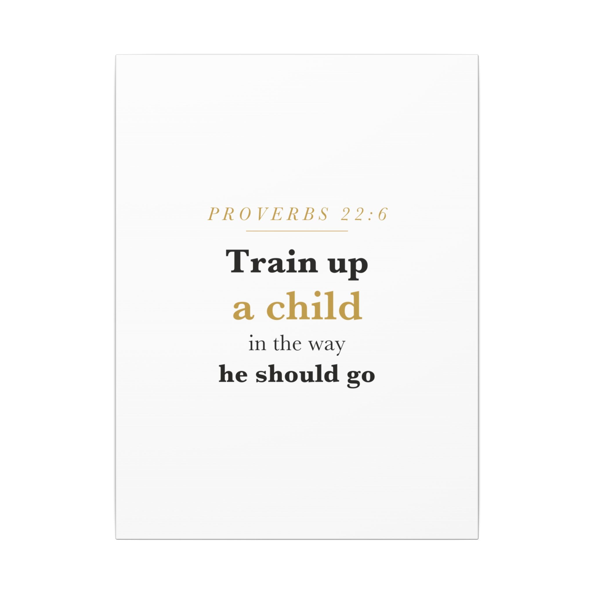 Little Sapling — "Train Up a Child" Nursery Canvas