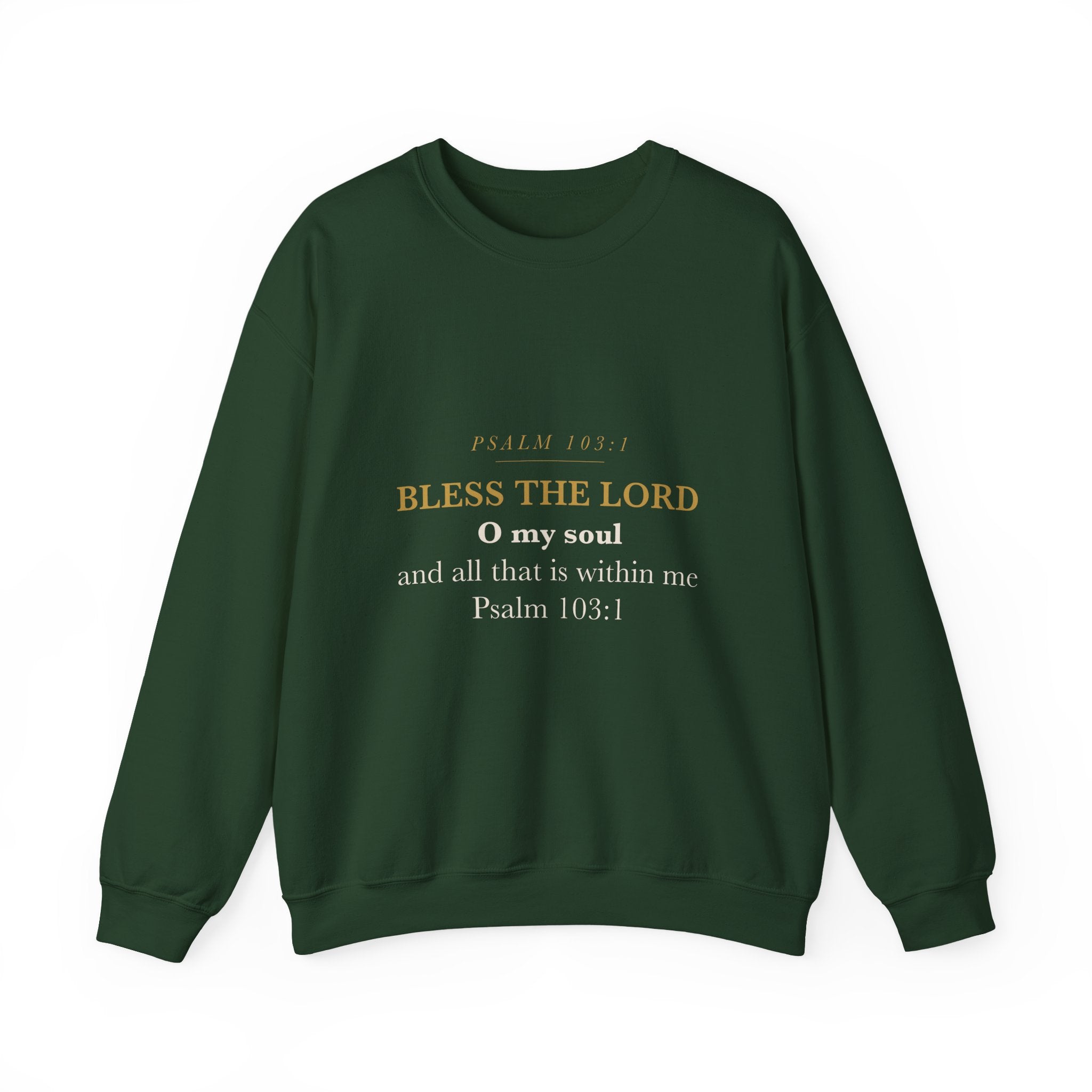 Bless the Lord O My Soul Psalm 103:1 Christian Neutral Aesthetic Sweatshirt Women