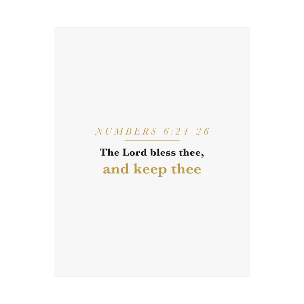 Bless Thee & Keep Thee — Aaronic Blessing Keepsake Poster