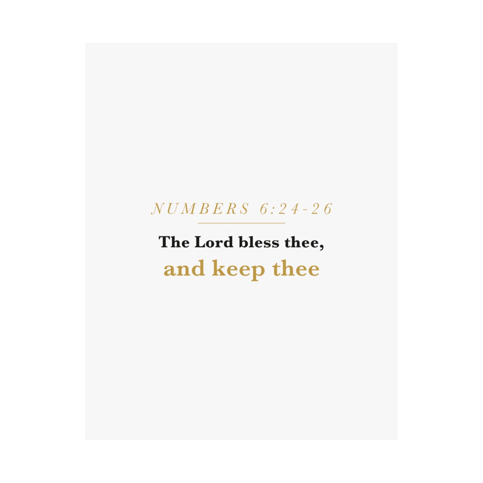 Bless Thee & Keep Thee — Aaronic Blessing Keepsake Poster