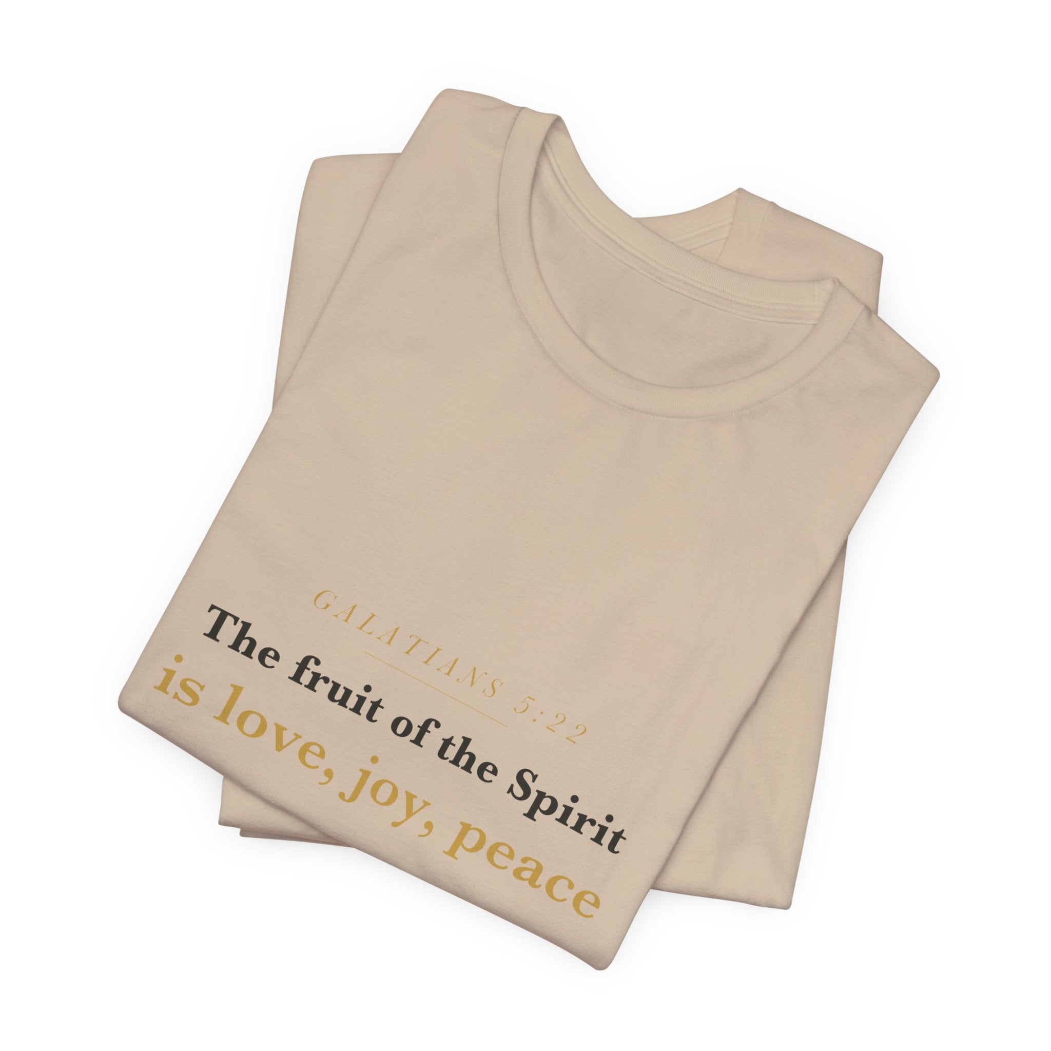 The Fruit of the Spirit — Galatians 5:22 Scripture Tee · Light