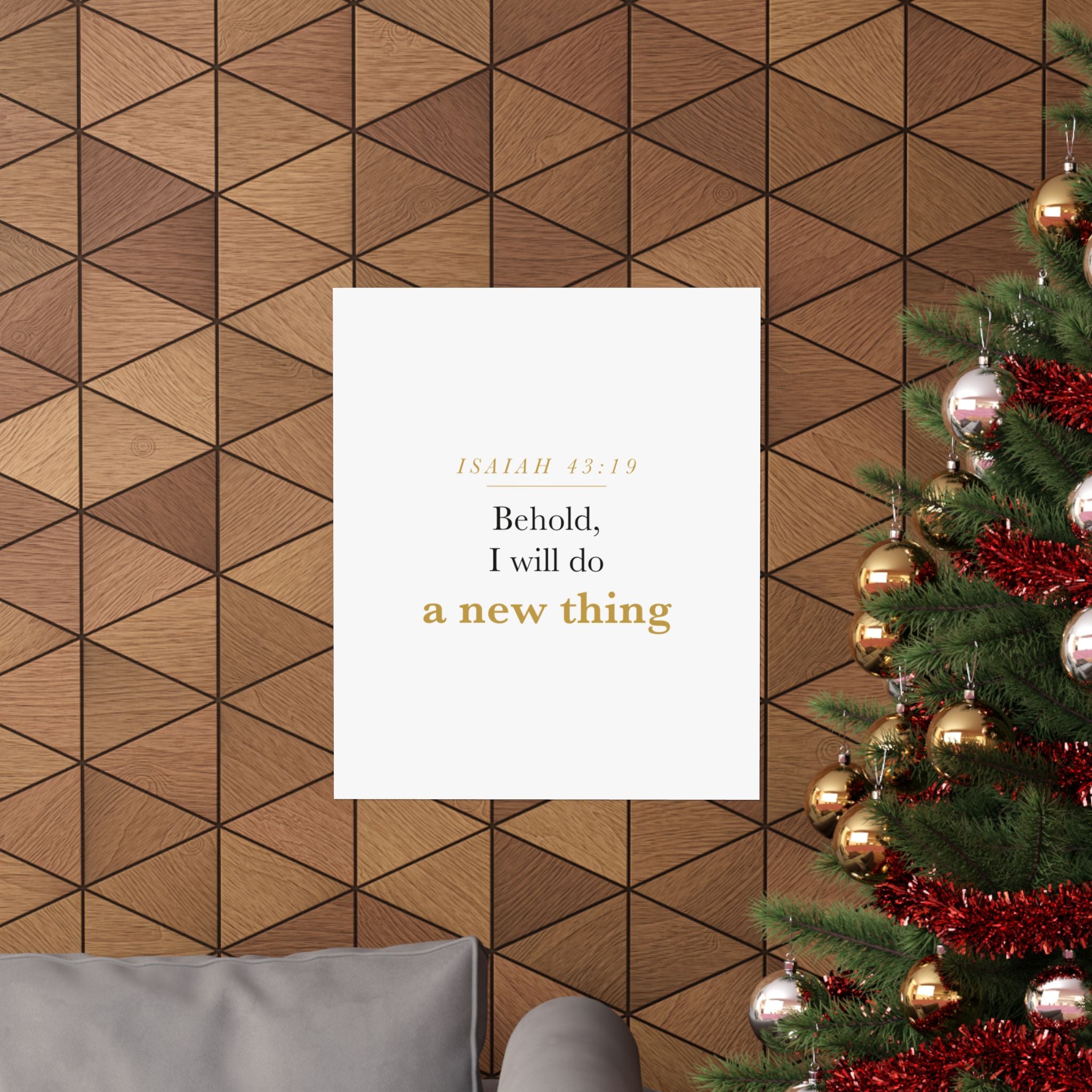 New Beginnings Christian Gift Fresh Start — Behold I Will Do a New Thing, Isaiah 43:19 ASV Scripture Wall Art Poster