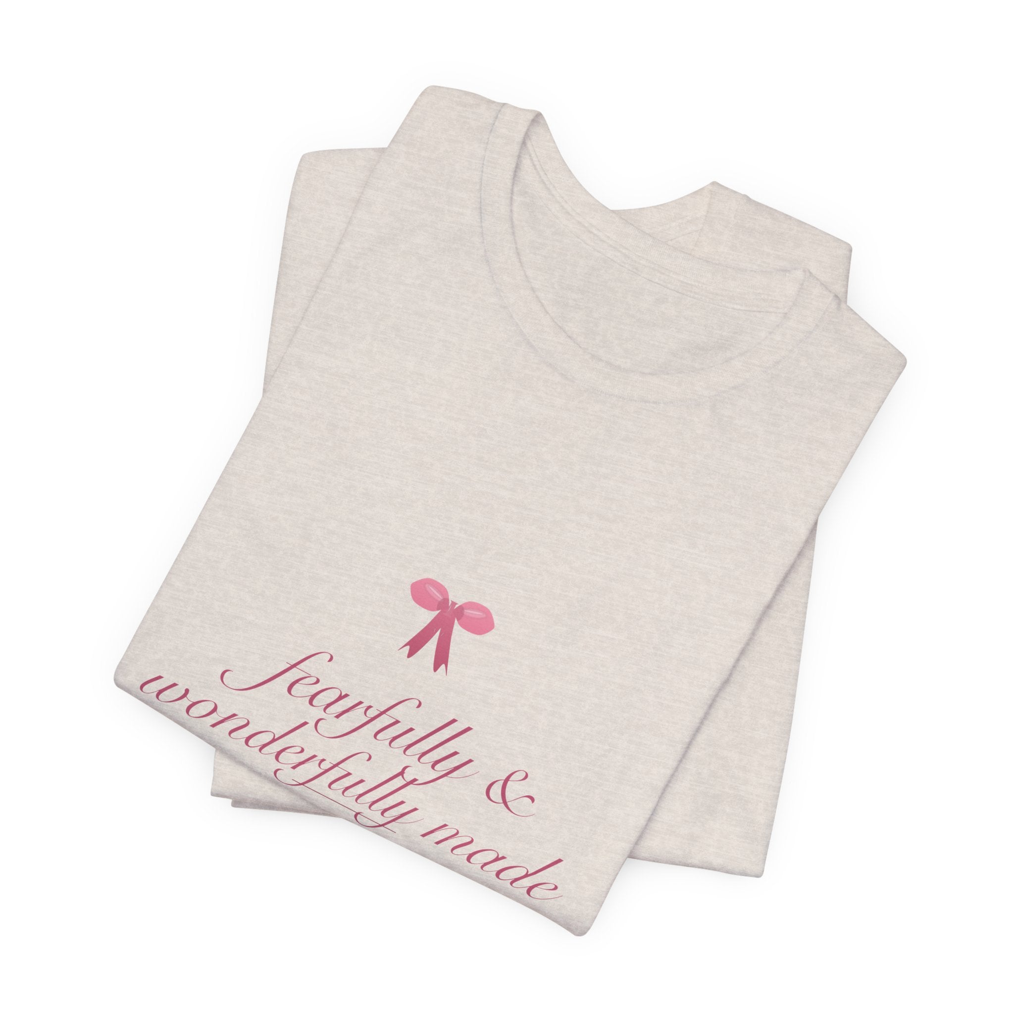 Fearfully & Wonderfully Made Shirt, Coquette Christian Tee, Soft Girl Faith Aesthetic, Bible Verse