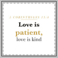 1 Corinthians 13:4 — Love Is Patient Wedding Pillow