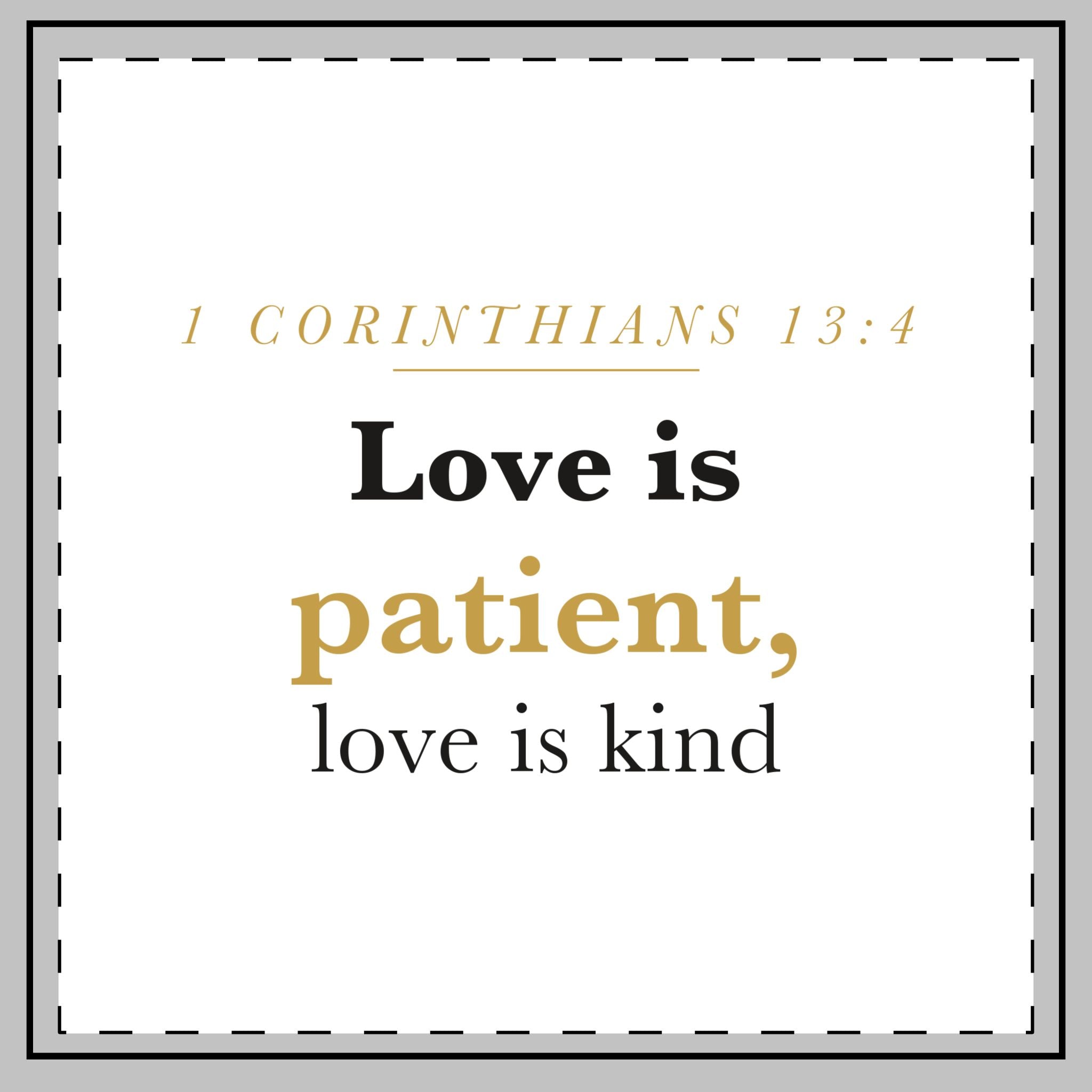 1 Corinthians 13:4 — Love Is Patient Wedding Pillow