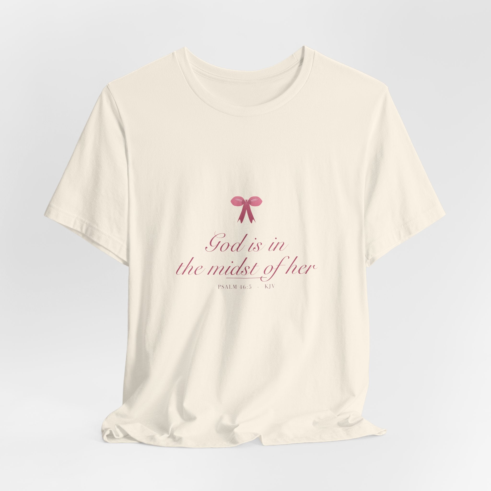 God Is in the Midst of Her Shirt, Coquette Christian Tee, Soft Girl Faith Aesthetic, Bible Verse