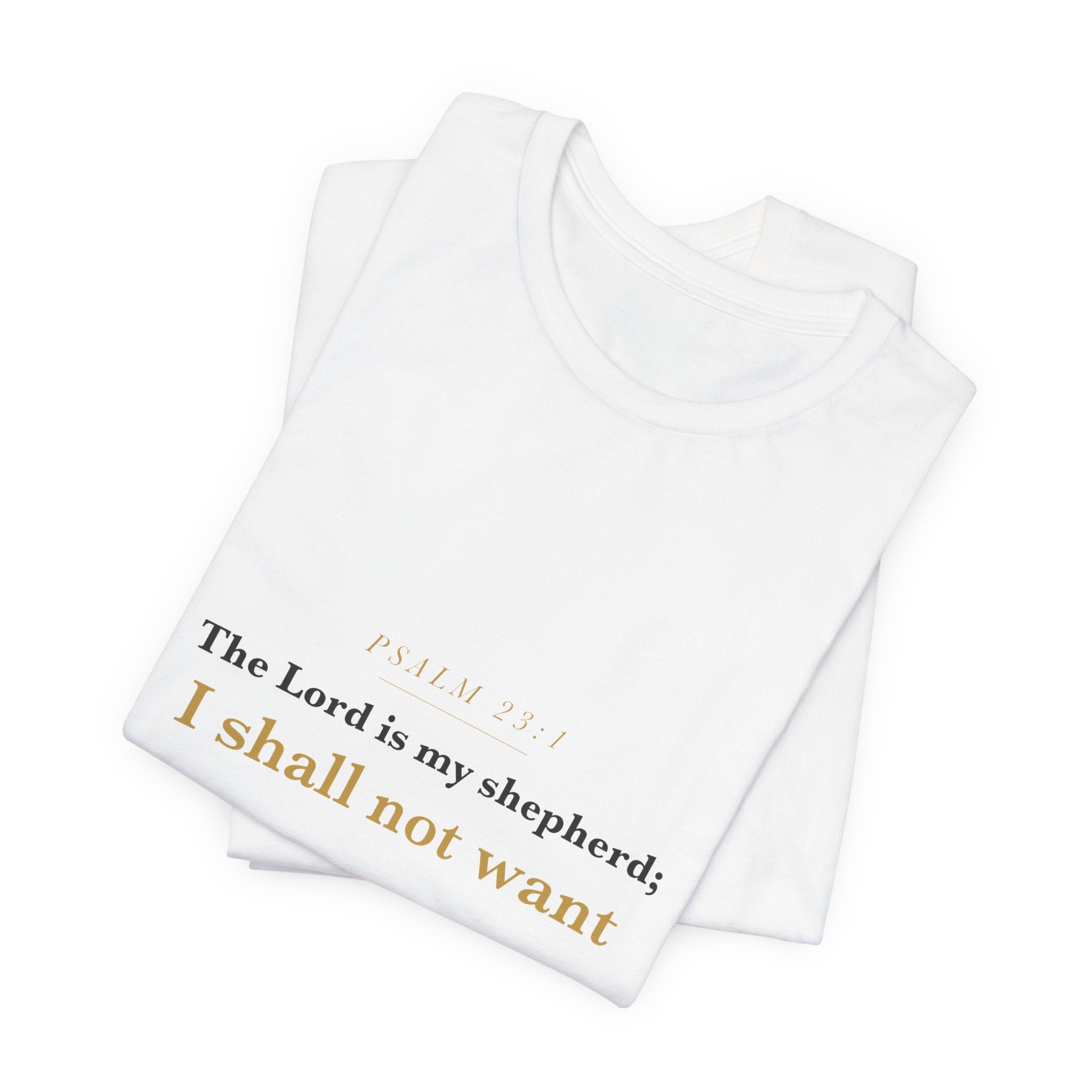 The Lord Is My Shepherd — Psalm 23:1 Scripture Tee · Light