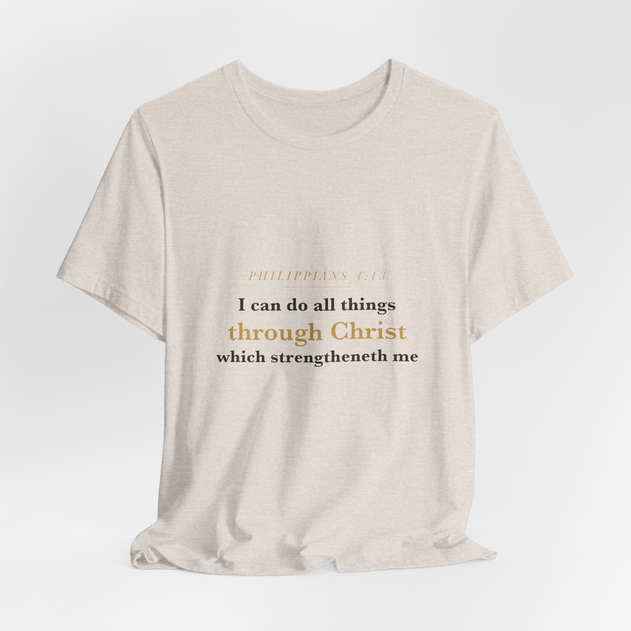 I Can Do All Things — Philippians 4:13 Scripture Tee · Light