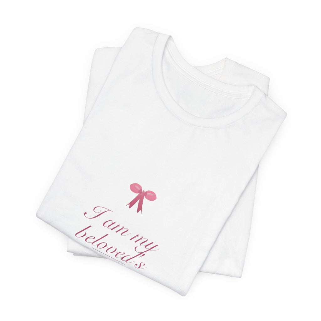 I Am My Beloved's Shirt, Coquette Christian Tee, Soft Girl Faith Aesthetic, Bible Verse Bridal