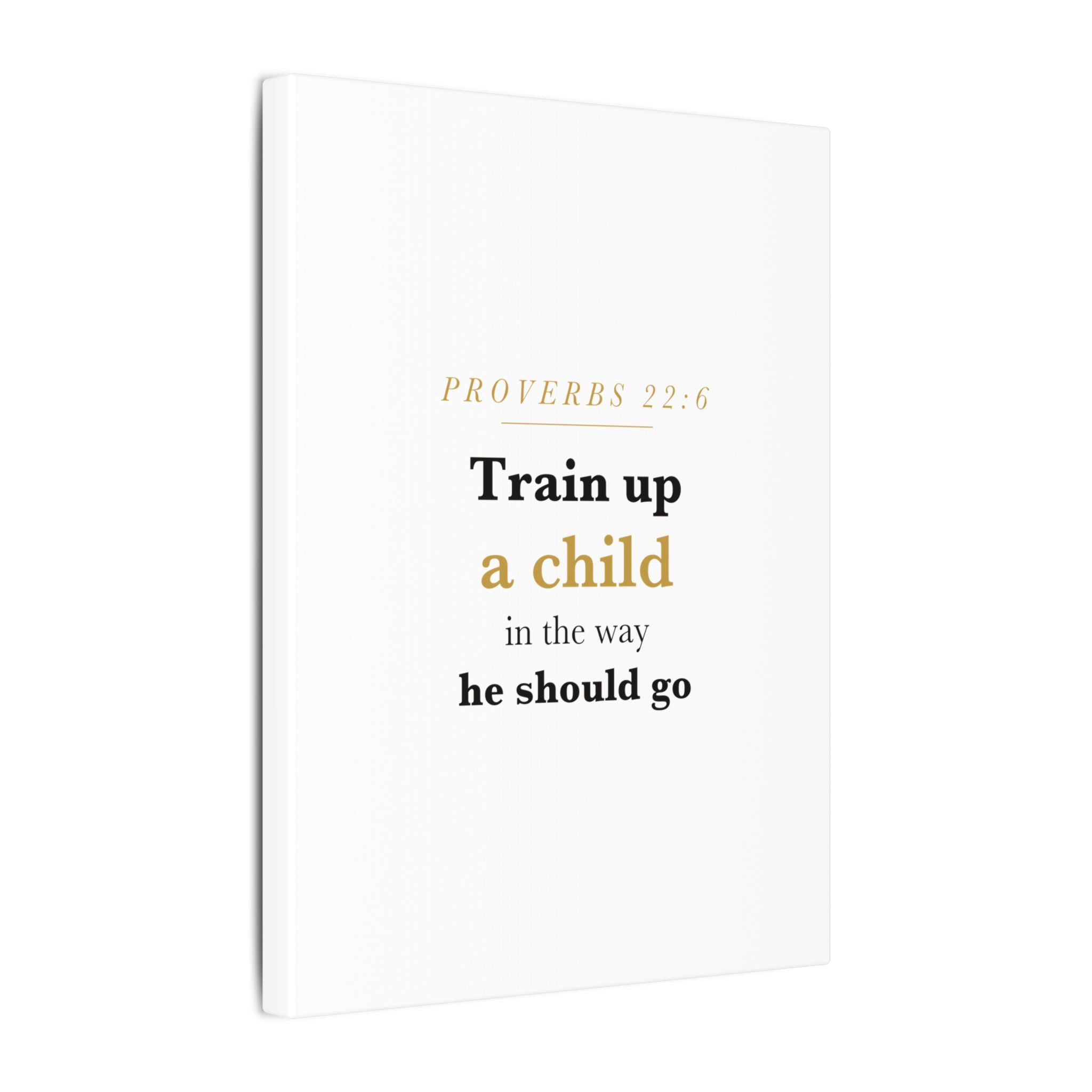 Little Sapling — "Train Up a Child" Nursery Canvas