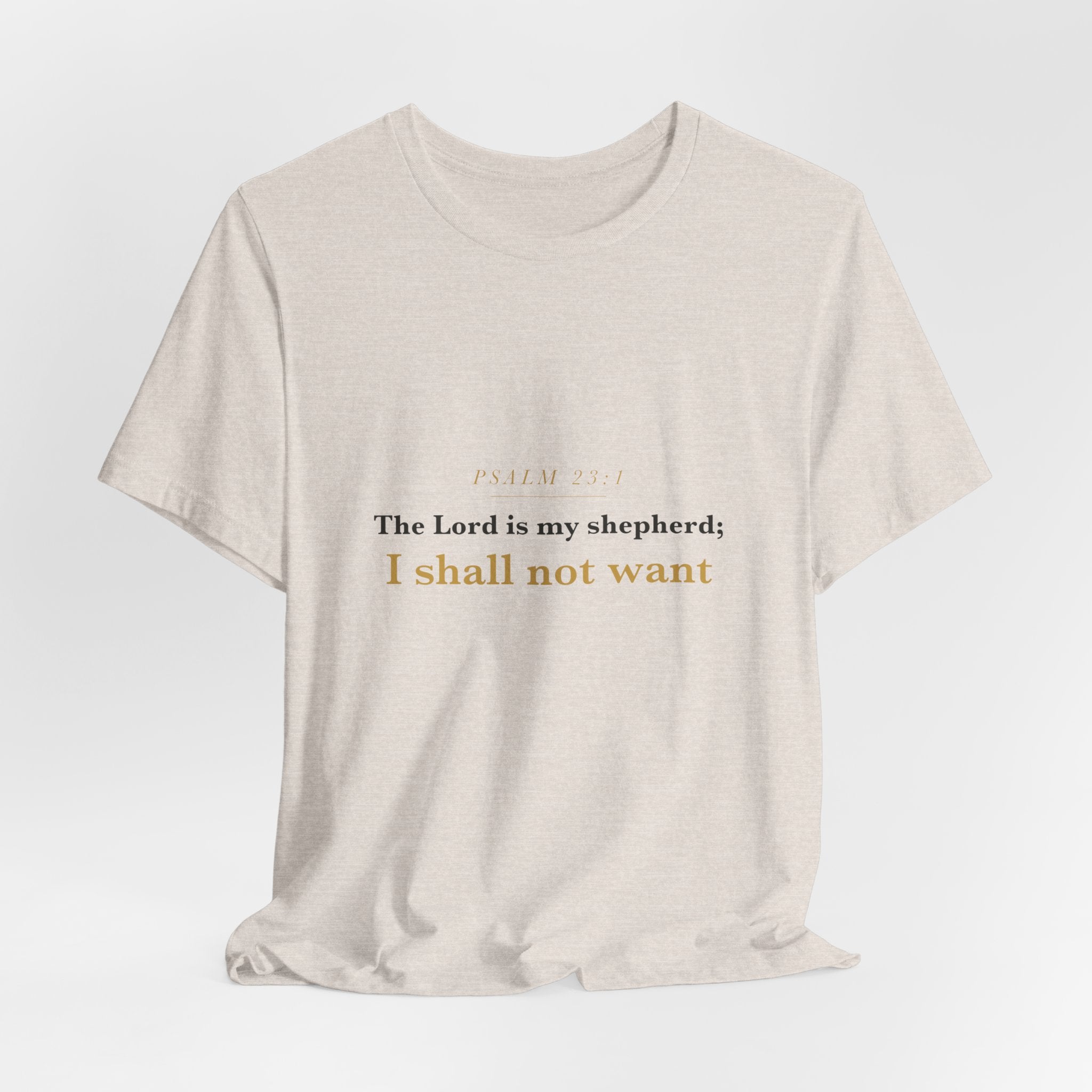 The Lord Is My Shepherd — Psalm 23:1 Scripture Tee · Light