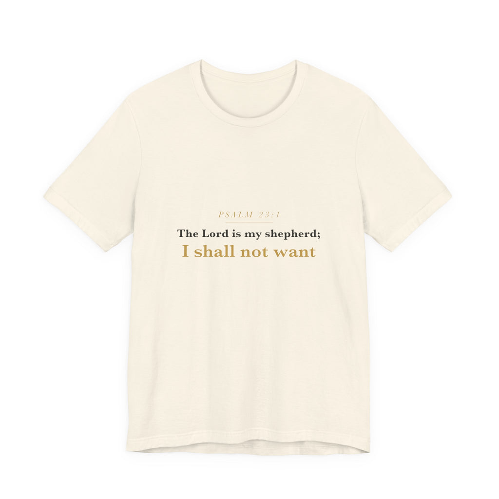 The Lord Is My Shepherd — Psalm 23:1 Scripture Tee · Light
