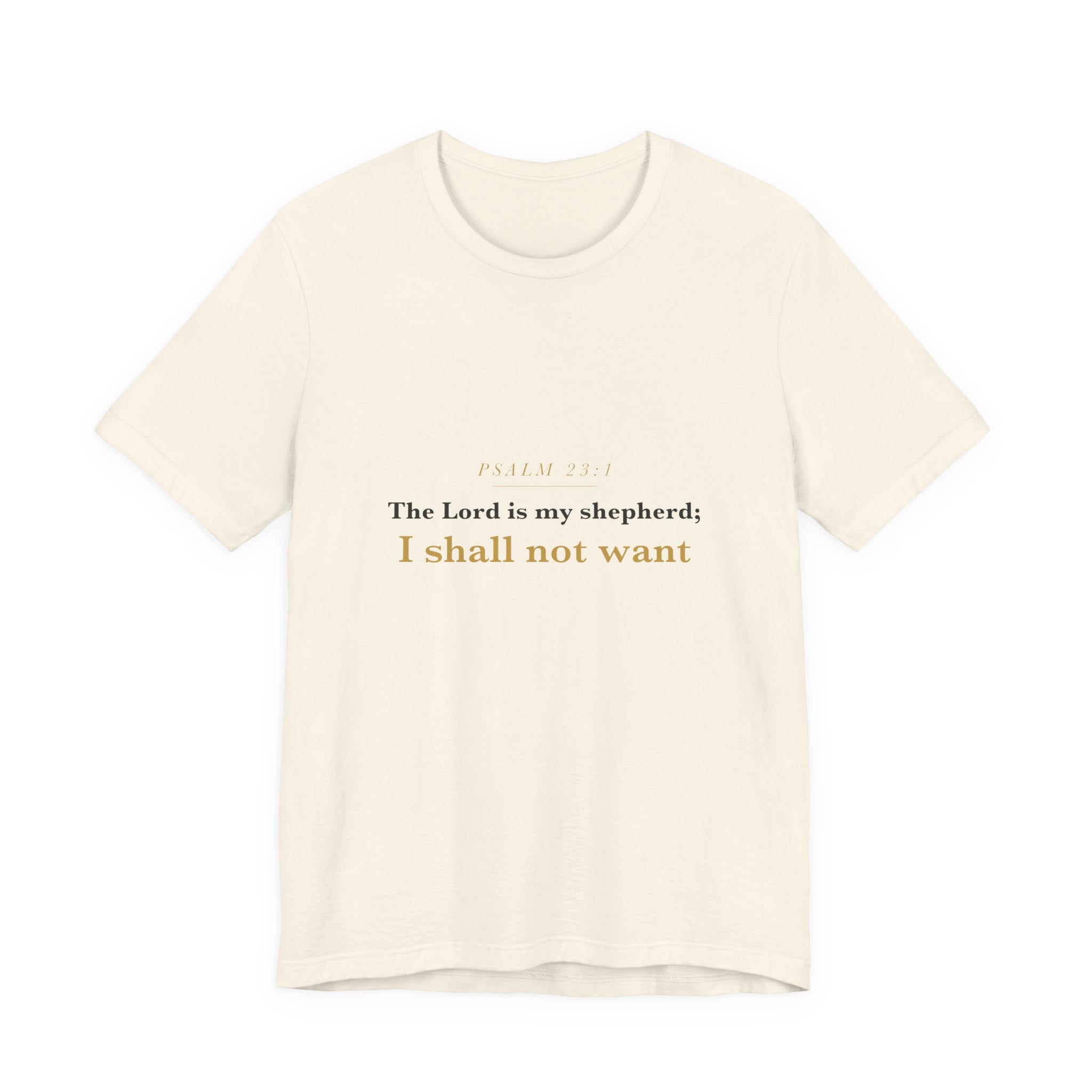 The Lord Is My Shepherd — Psalm 23:1 Scripture Tee · Light