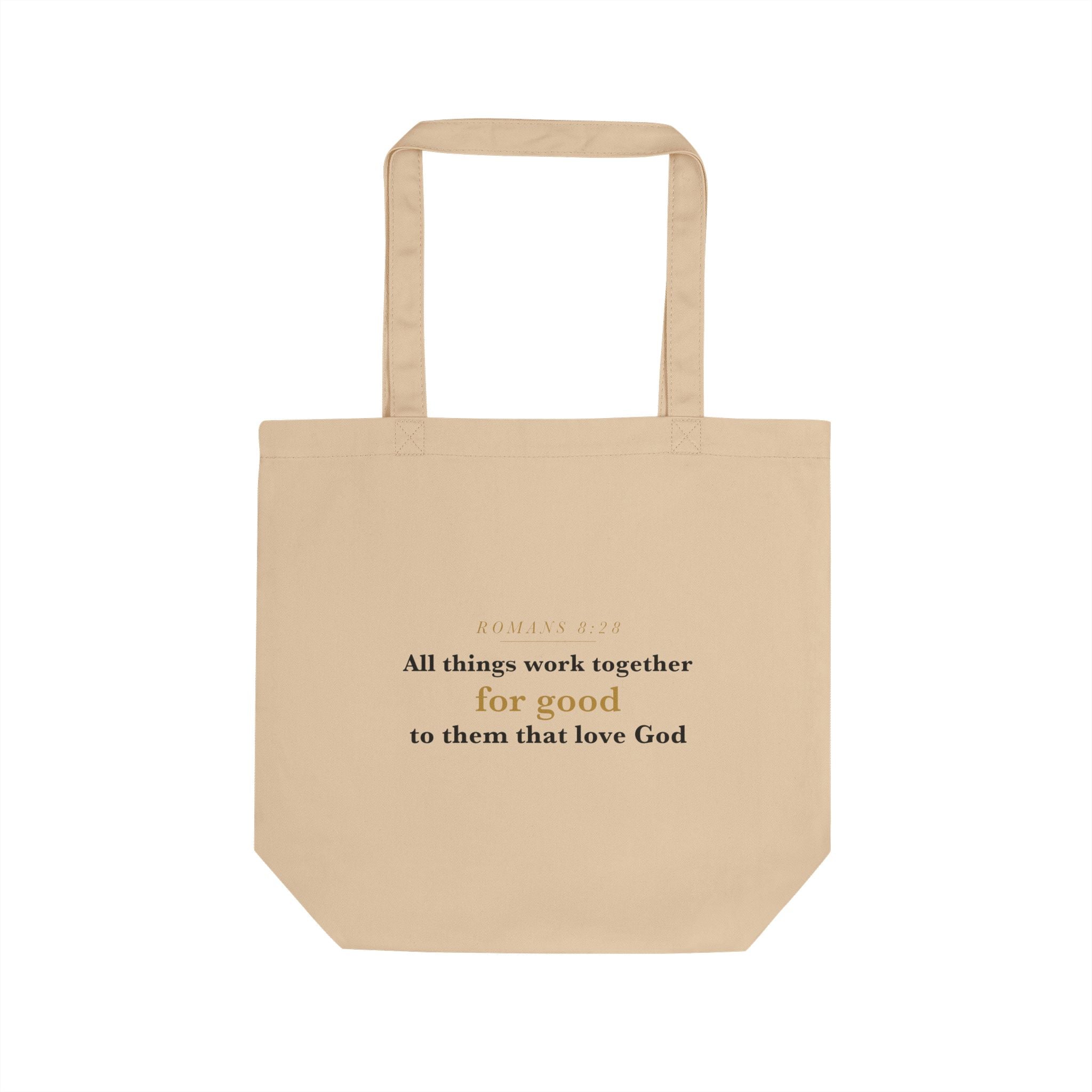 All Things Work Together — Romans 8:28 Scripture Canvas Tote