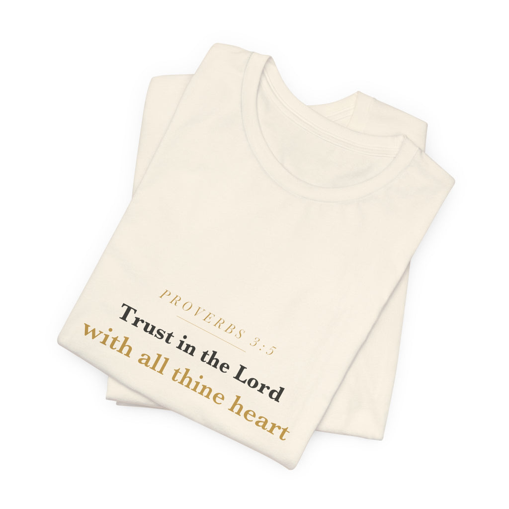 Trust in the Lord — Proverbs 3:5 Scripture Tee · Light