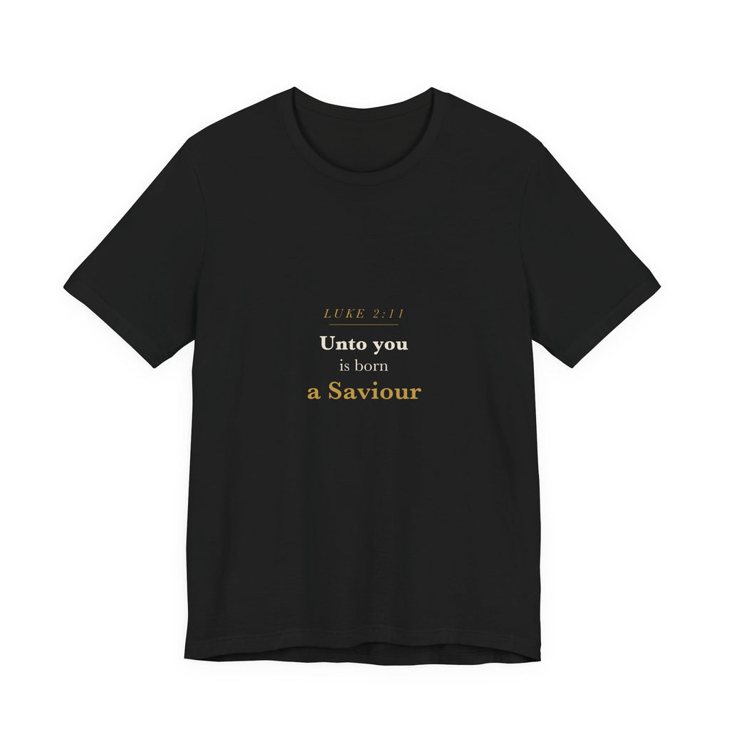 Unto You Is Born — Vintage Nativity Star Christmas Tee
