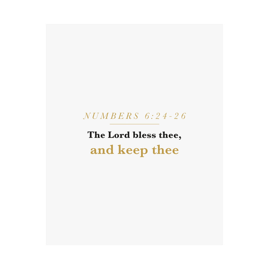 Bless Thee & Keep Thee — Aaronic Blessing Keepsake Poster