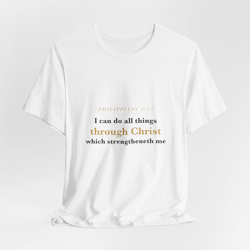 I Can Do All Things — Philippians 4:13 Scripture Tee · Light