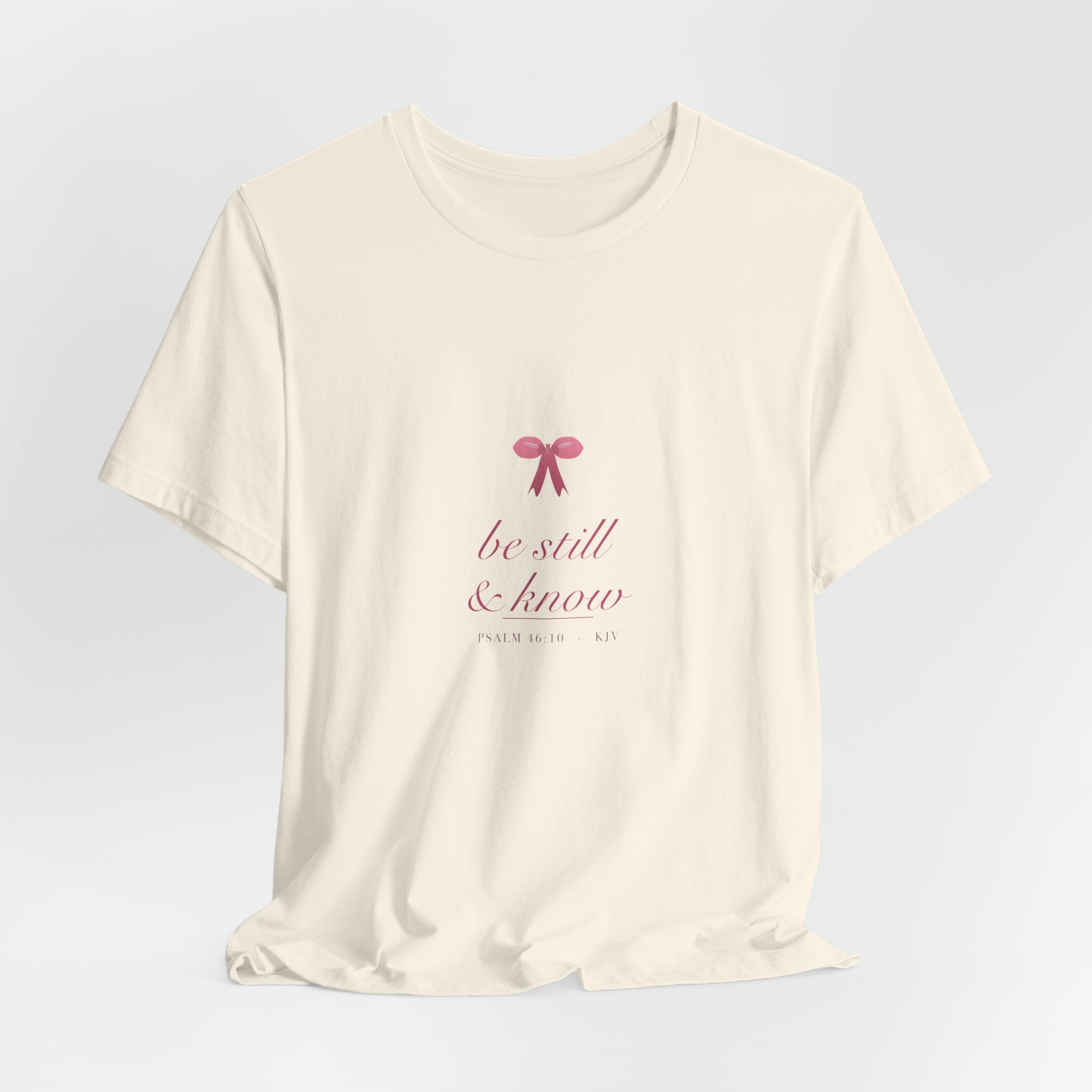 Be Still & Know Shirt, Coquette Christian Tee, Soft Girl Faith Aesthetic, Bible Verse Scripture
