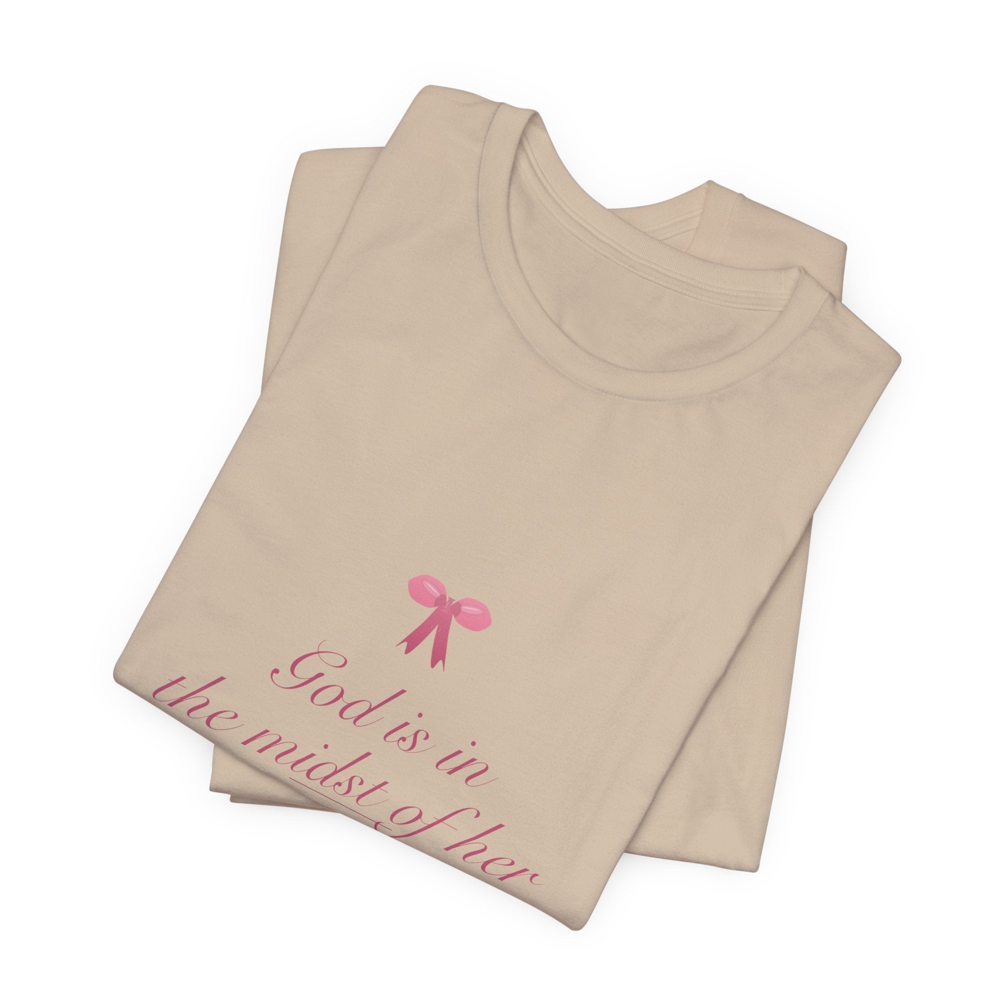 God Is in the Midst of Her Shirt, Coquette Christian Tee, Soft Girl Faith Aesthetic, Bible Verse